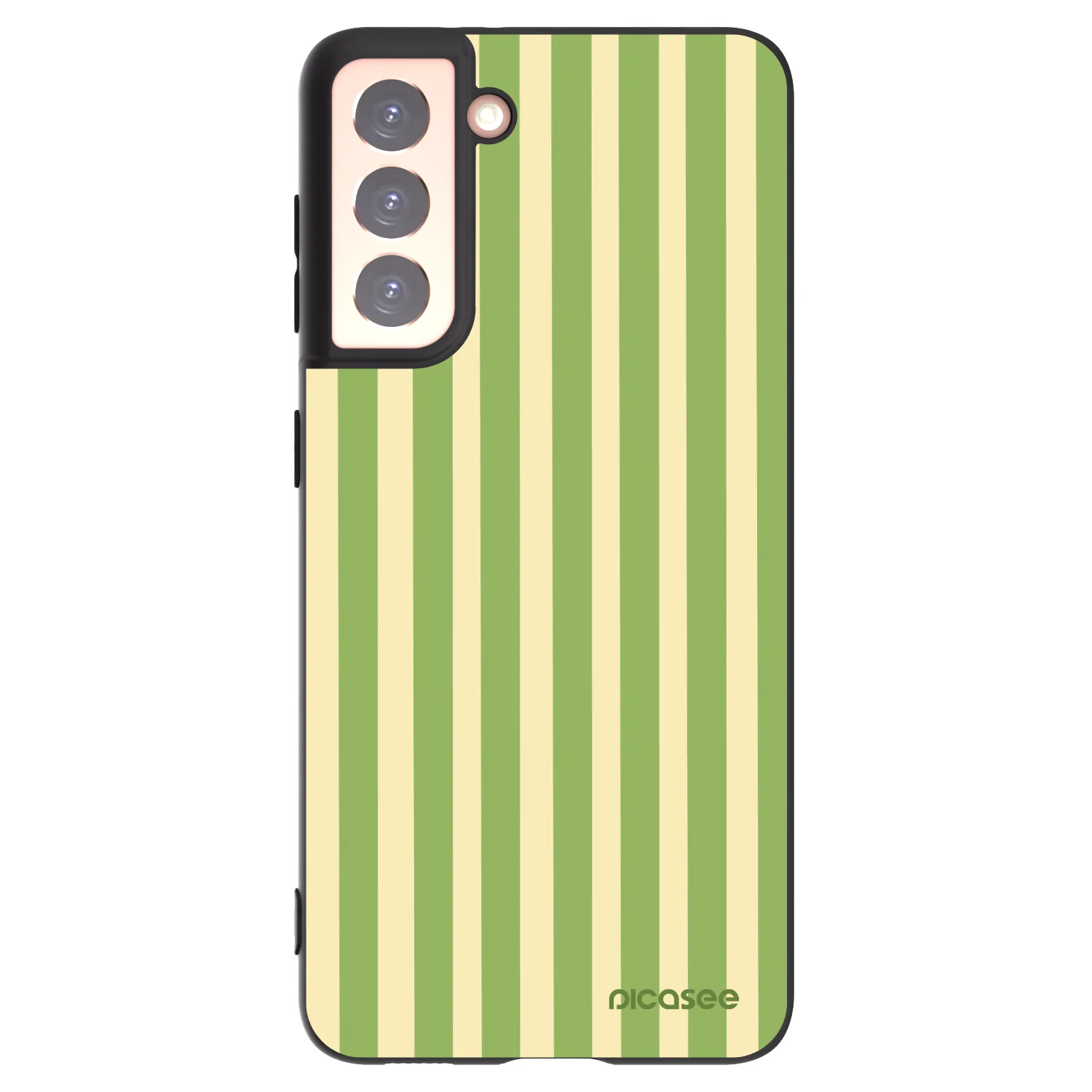 Picasee husă neagră din silicon pentru Samsung Galaxy S21 5G G991B - Lines Matcha