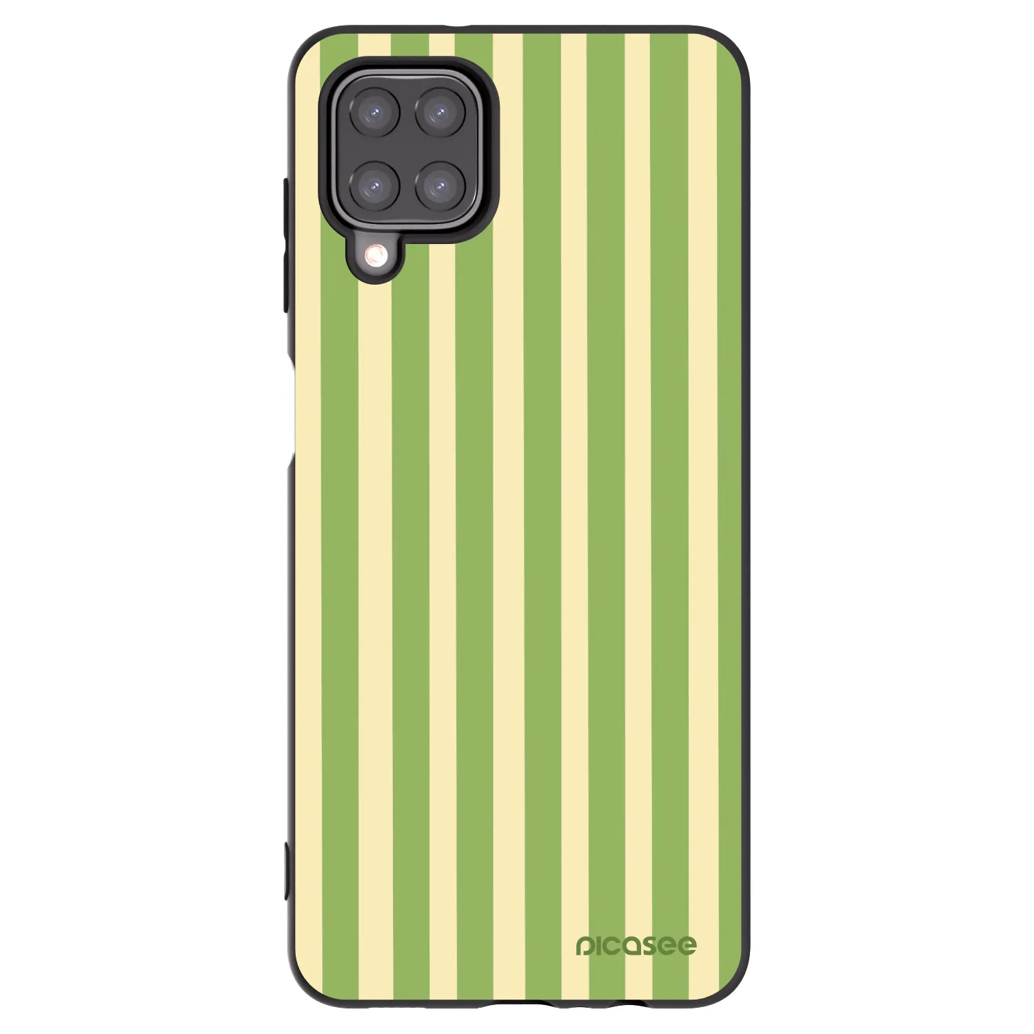 Picasee husă neagră din silicon pentru Samsung Galaxy A12 A125F - Lines Matcha
