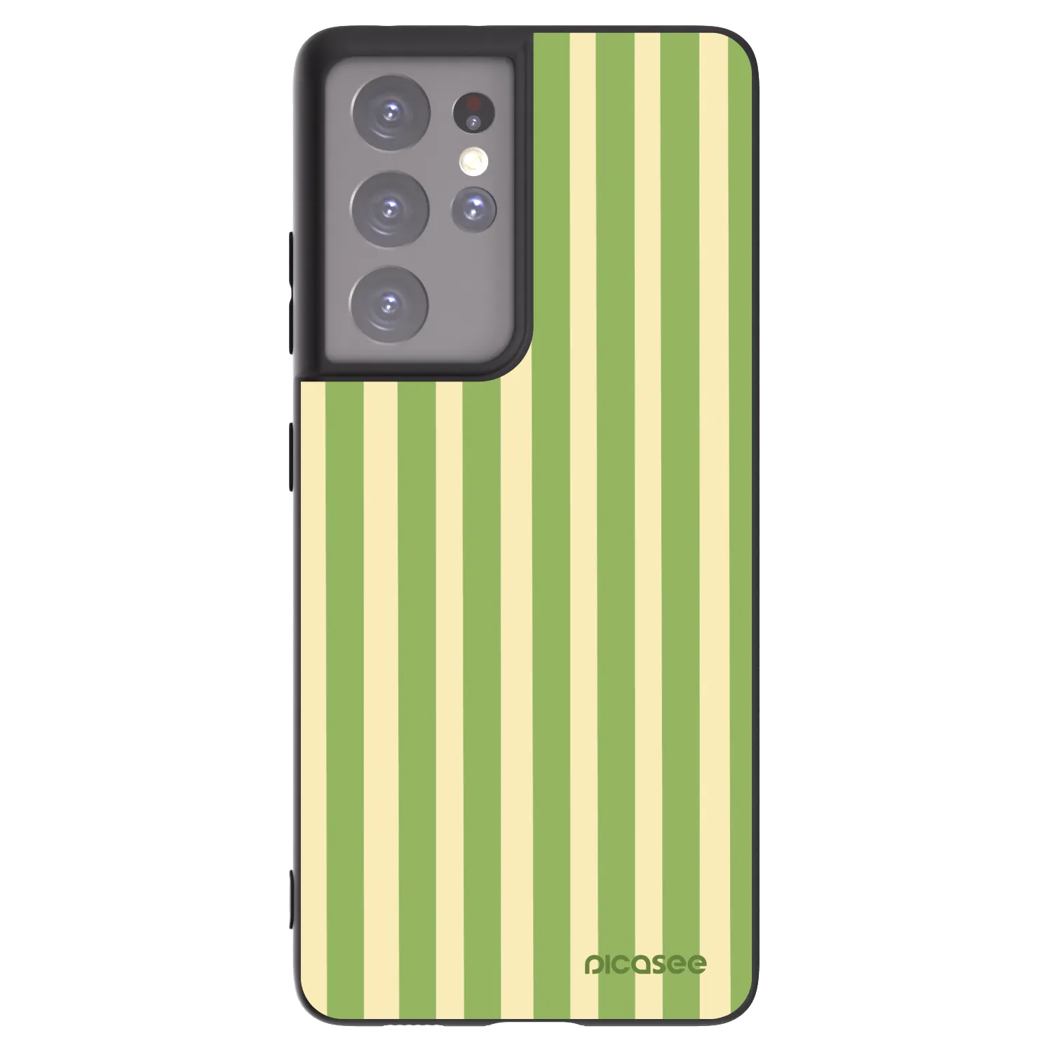 Picasee husă neagră din silicon pentru Samsung Galaxy S21 Ultra 5G G998B - Lines Matcha