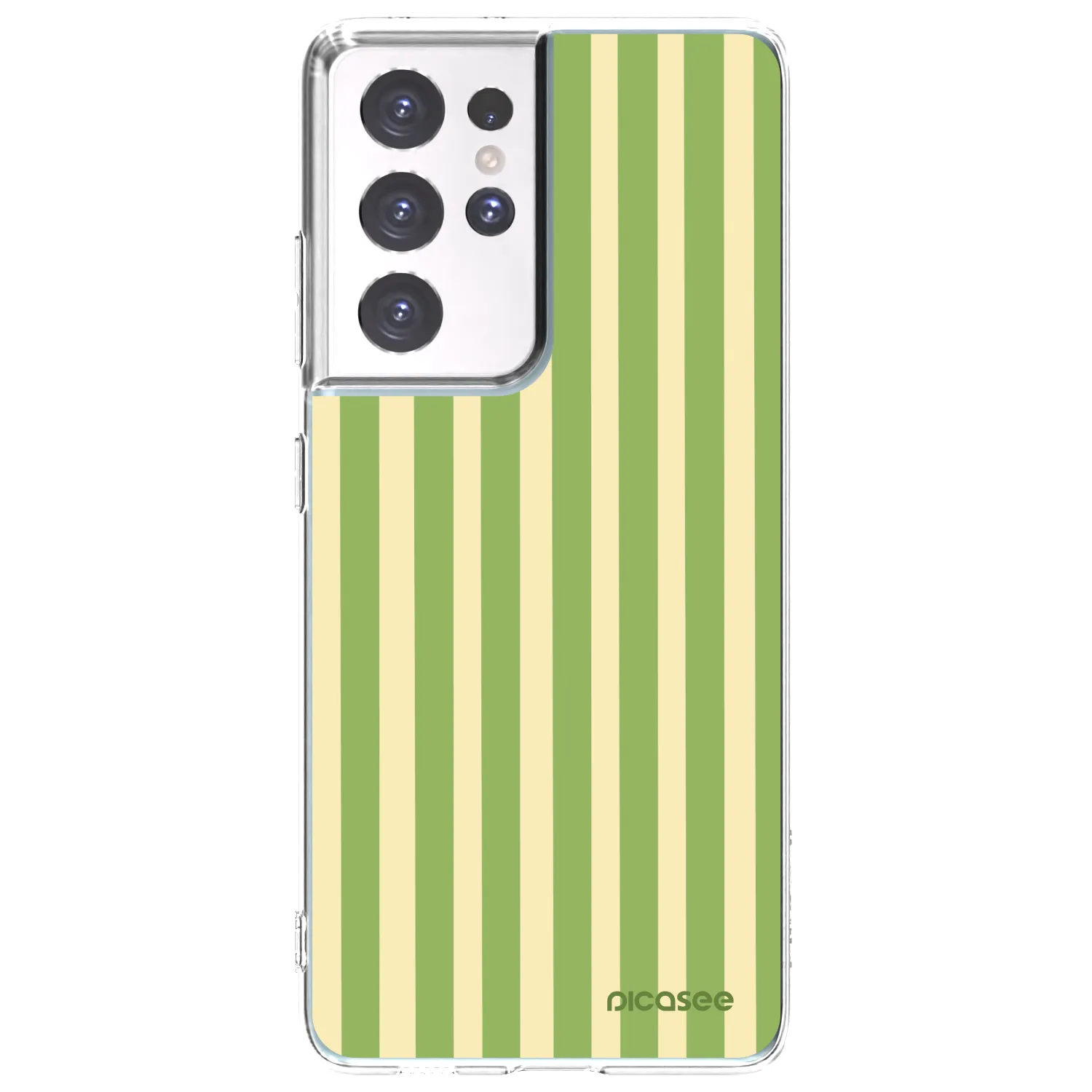 Picasee husă transparentă din silicon pentru Samsung Galaxy S21 Ultra 5G G998B - Lines Matcha