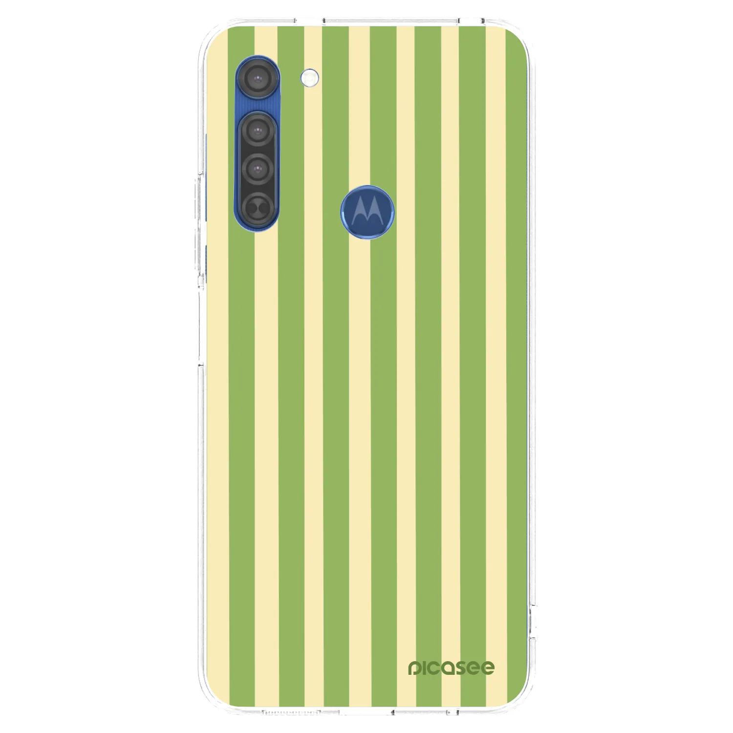 Picasee husă transparentă din silicon pentru Motorola Moto G8 - Lines Matcha