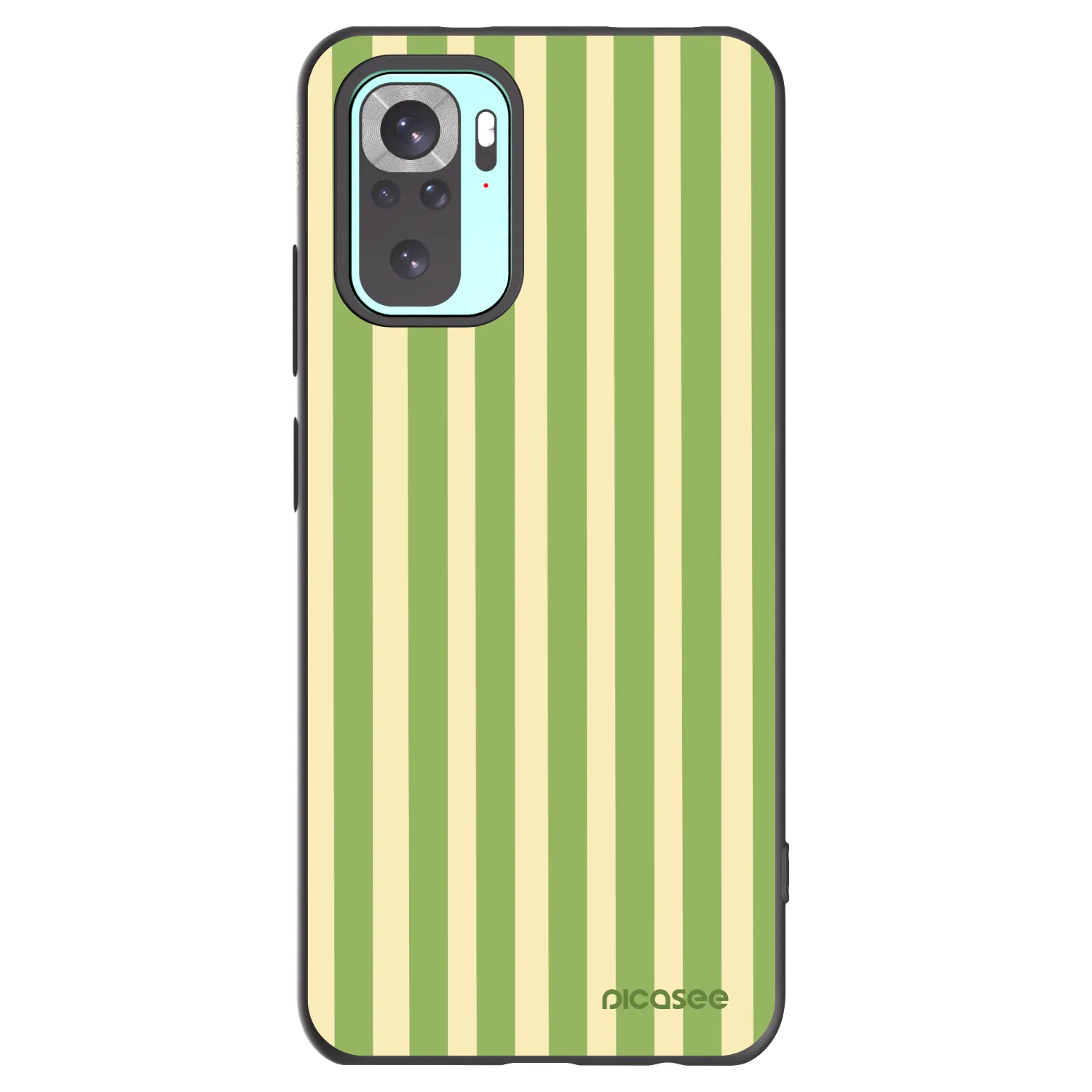 Picasee husă neagră din silicon pentru Xiaomi Redmi Note 10 Pro - Lines Matcha