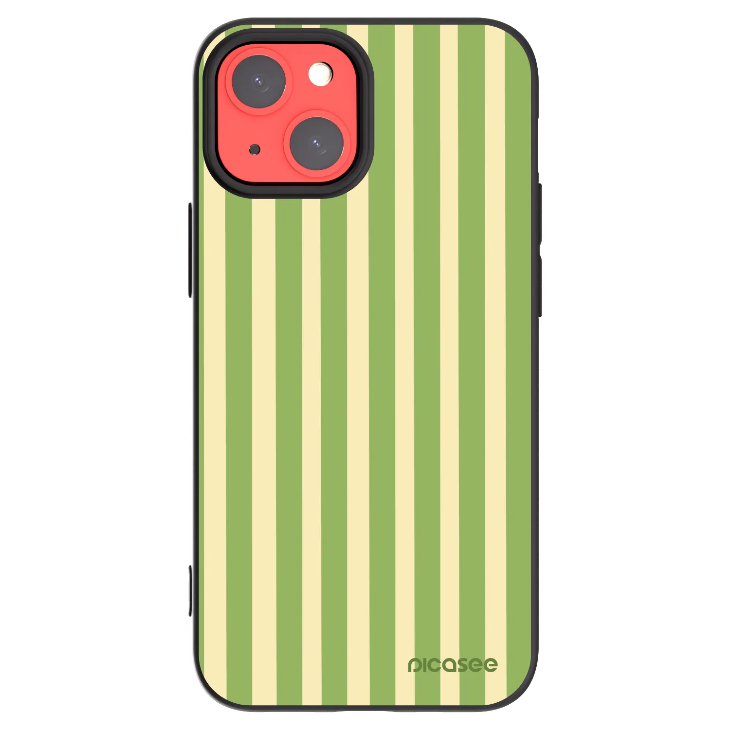 Picasee husă neagră din silicon pentru Apple iPhone 13 mini - Lines Matcha