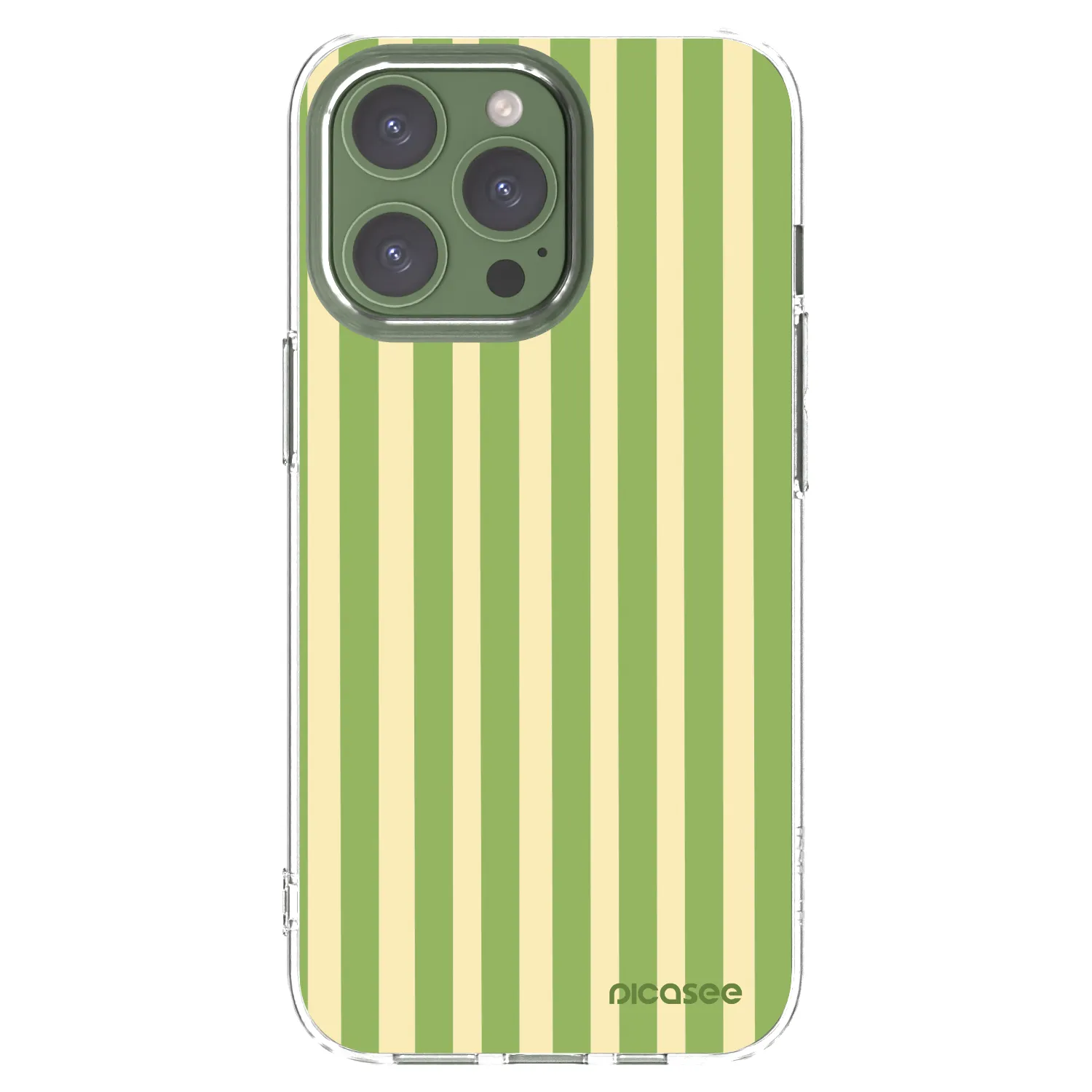 Picasee husă transparentă din silicon pentru Apple iPhone 13 Pro - Lines Matcha