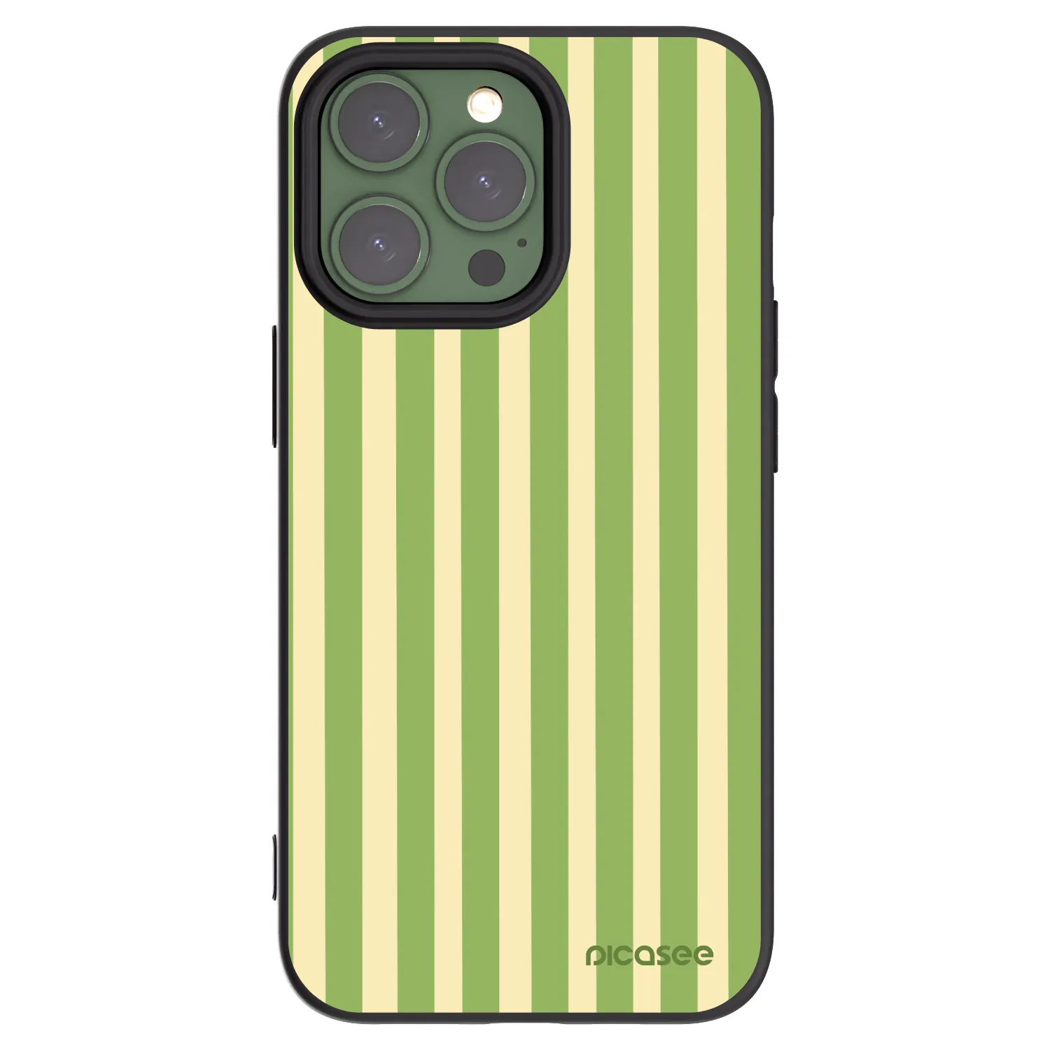 Picasee husă neagră din silicon pentru Apple iPhone 13 Pro - Lines Matcha