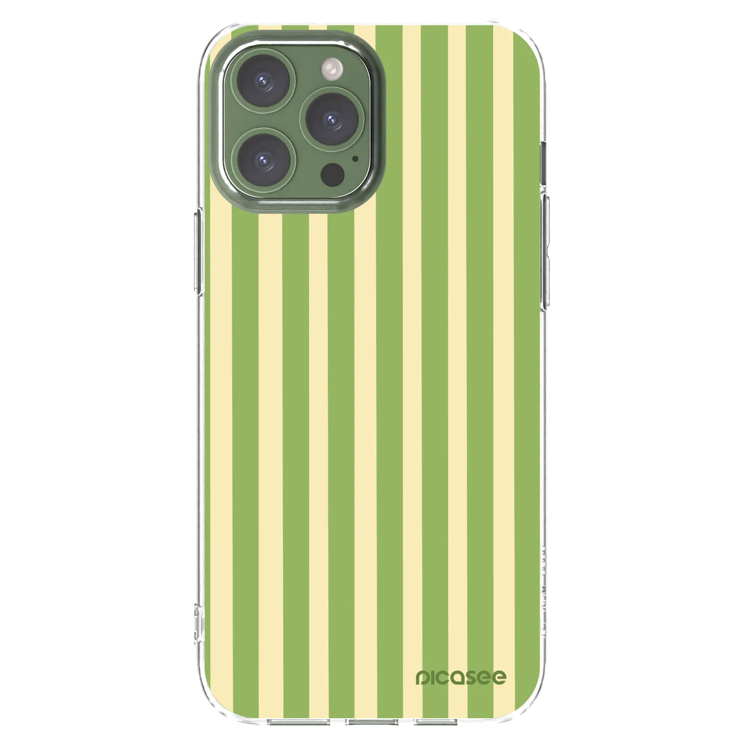 Picasee husă transparentă din silicon pentru Apple iPhone 13 Pro Max - Lines Matcha
