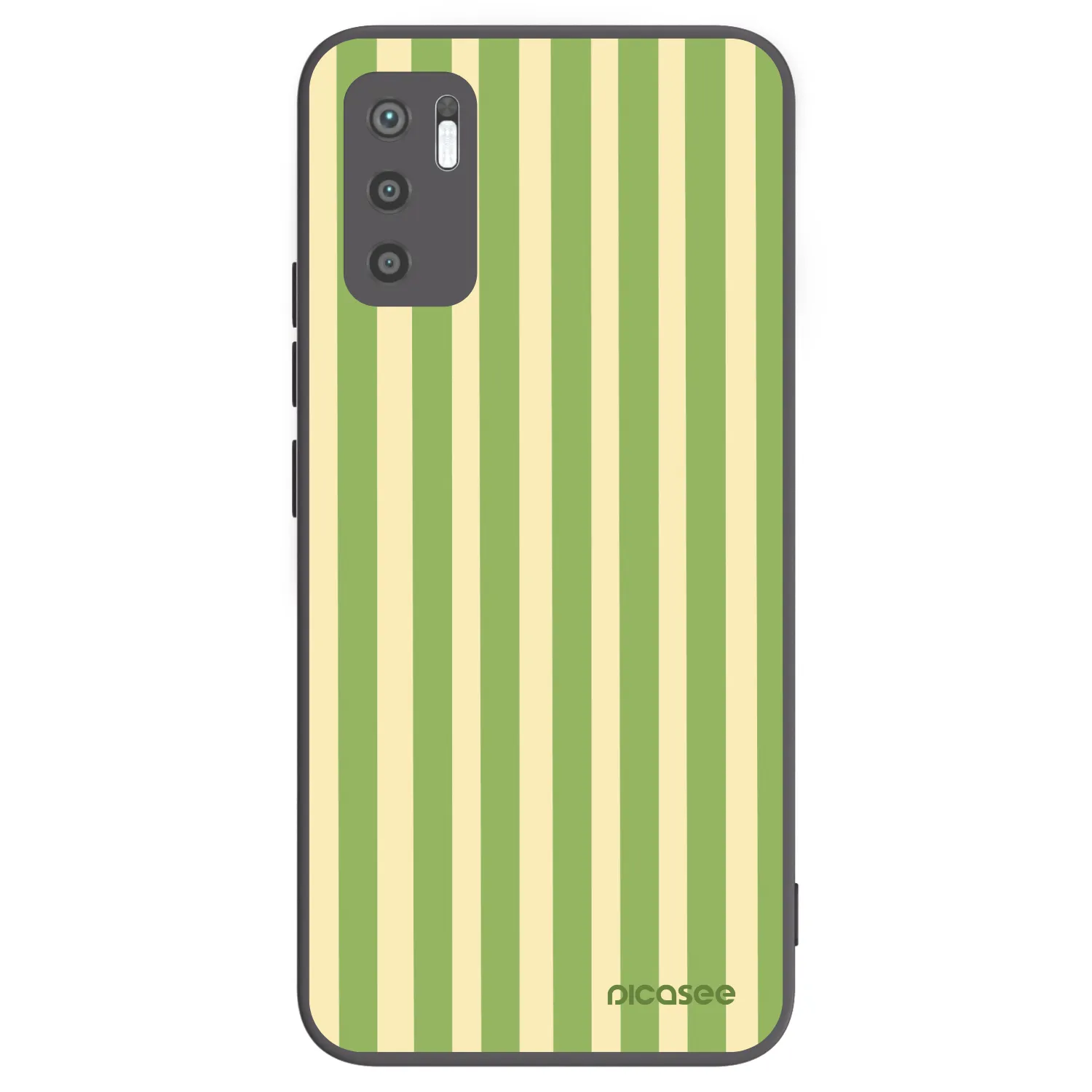 Picasee husă neagră din silicon pentru Xiaomi Redmi Note 10 5G - Lines Matcha