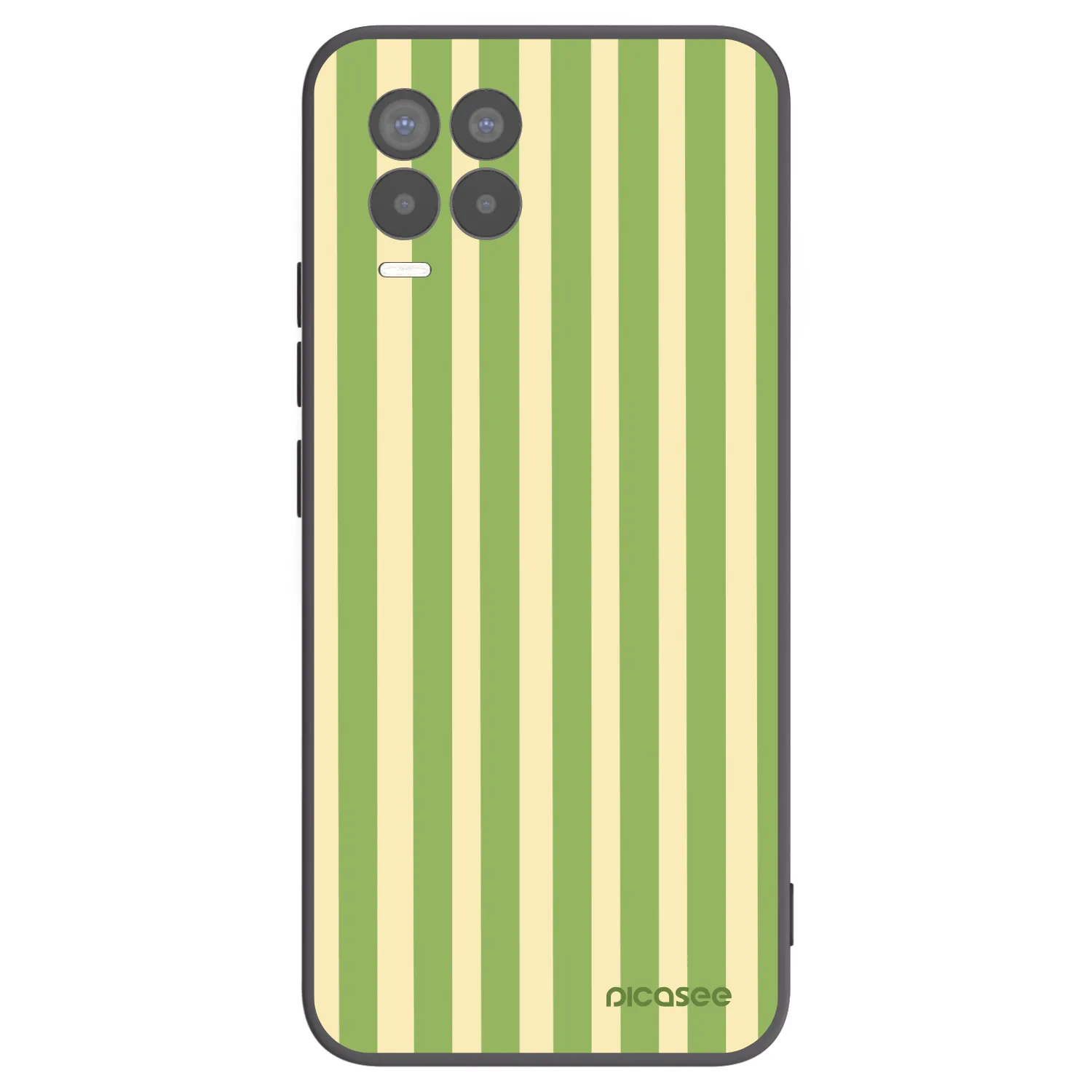 Picasee husă neagră din silicon pentru Realme 8 4G - Lines Matcha