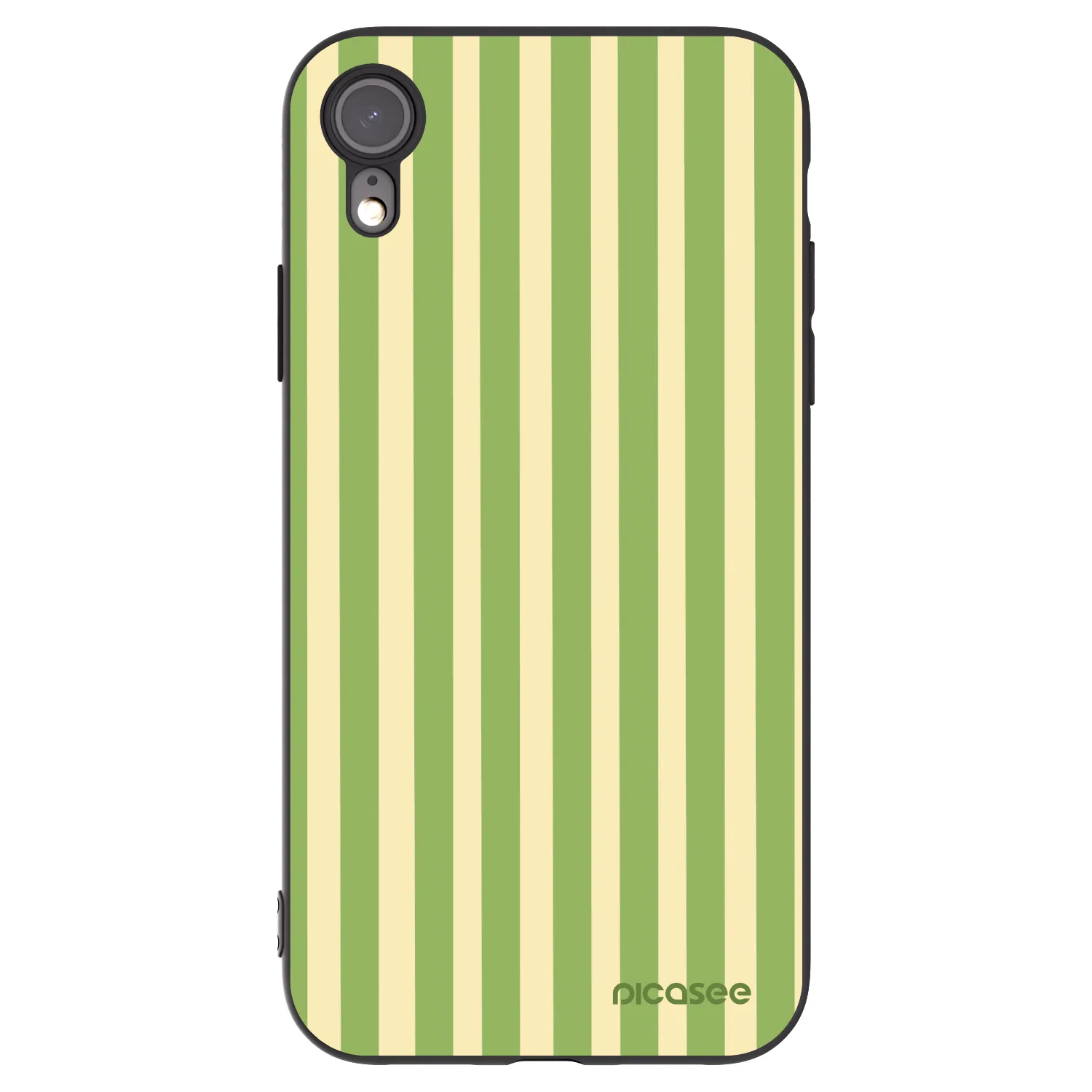Picasee husă neagră din silicon pentru Apple iPhone XR - Lines Matcha