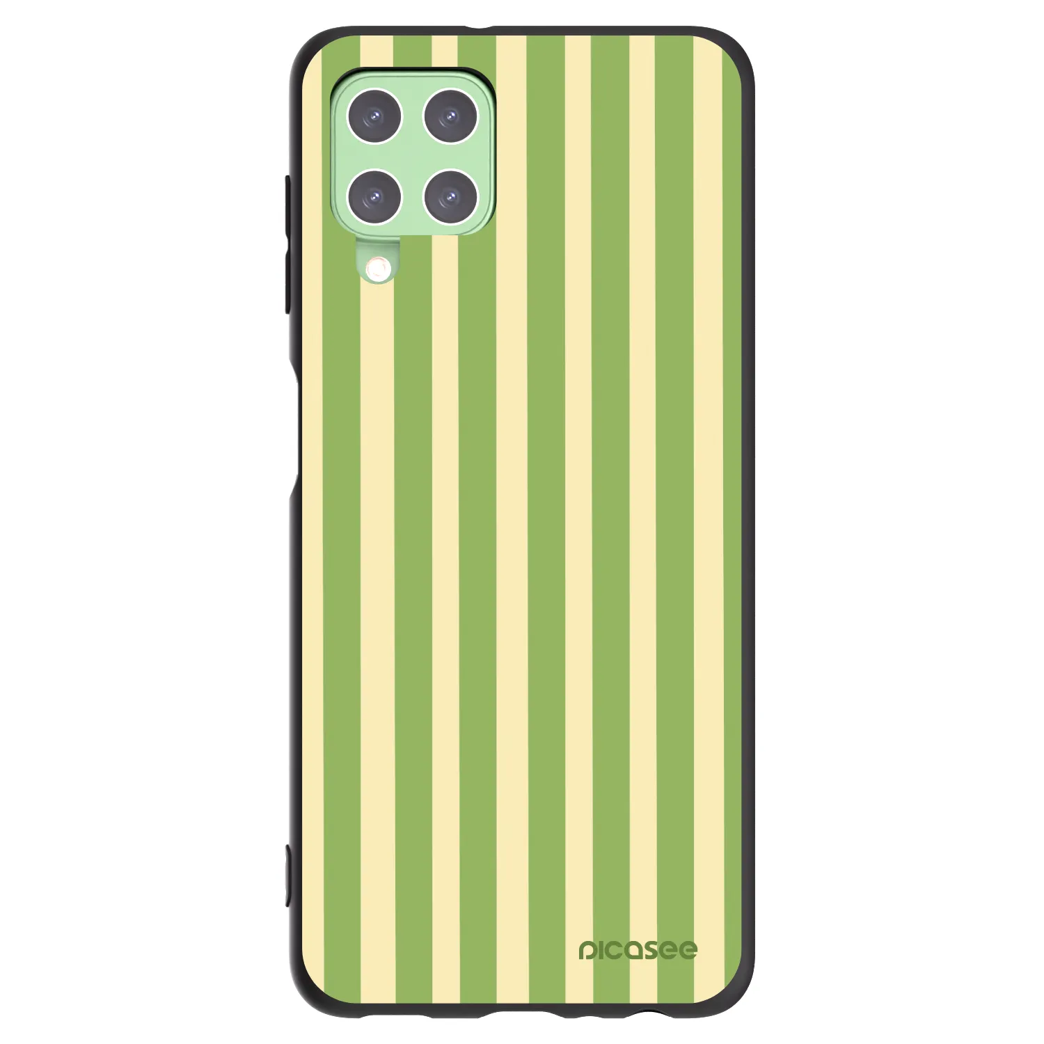 Picasee husă neagră din silicon pentru Samsung Galaxy A22 A225F 4G - Lines Matcha