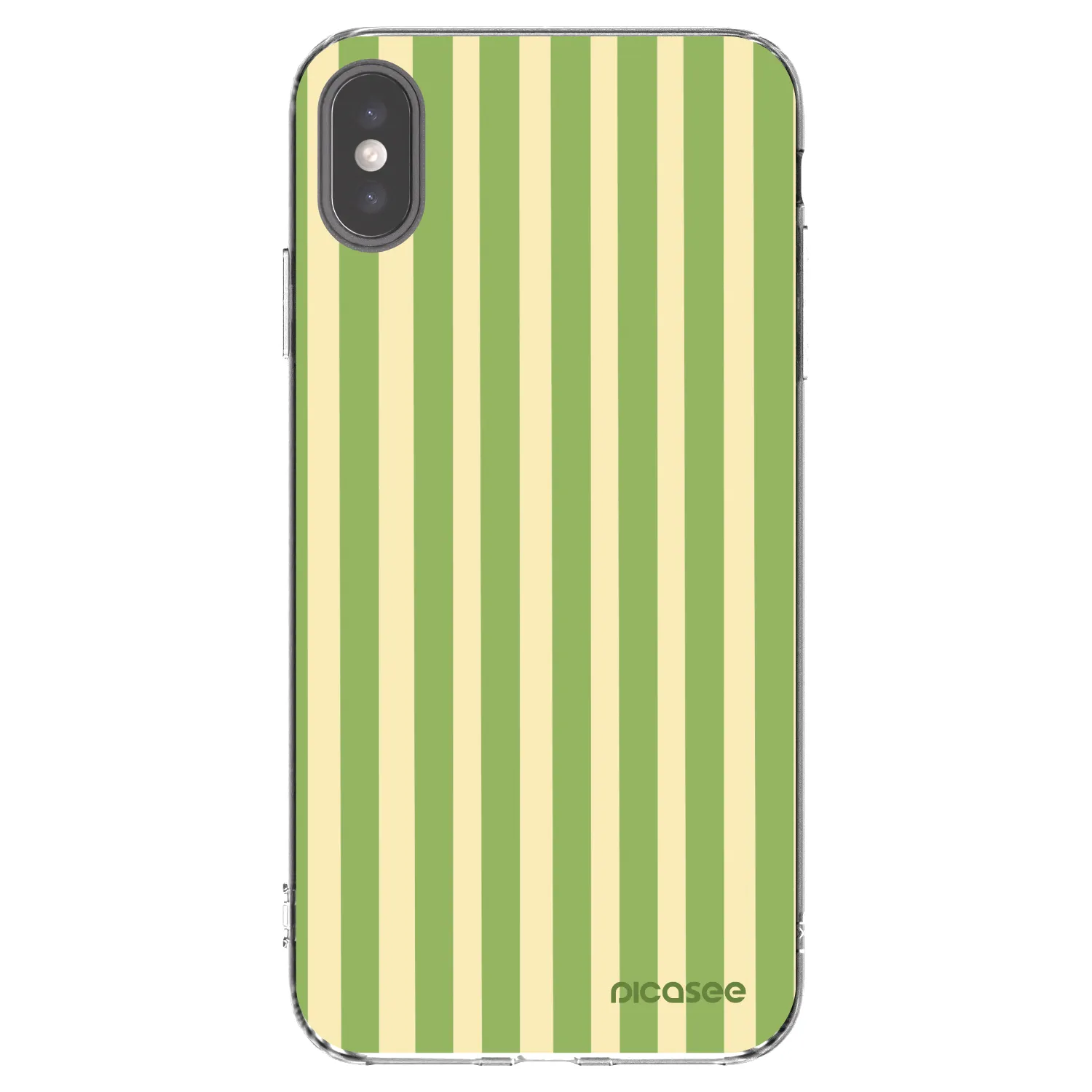 Picasee husă transparentă din silicon pentru Apple iPhone XS Max - Lines Matcha