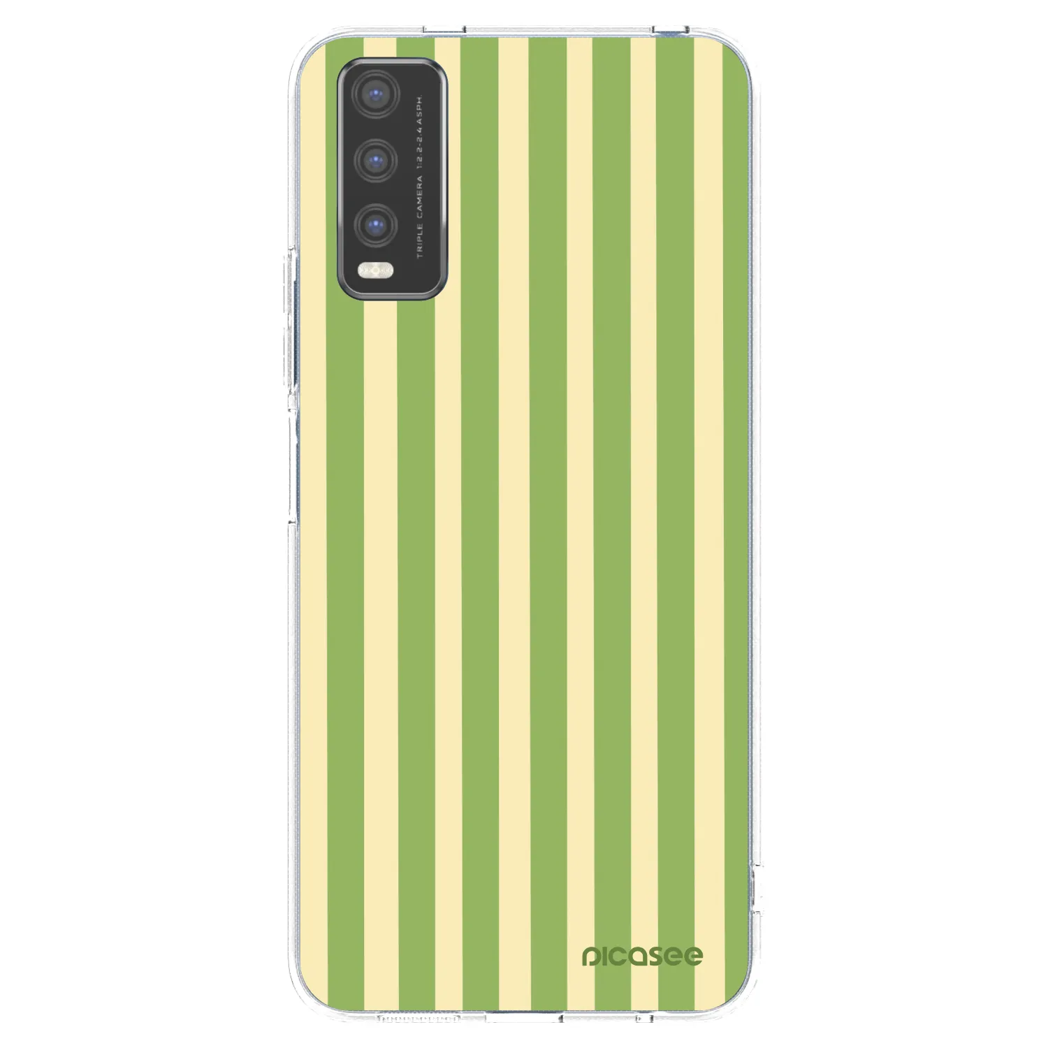 Picasee husă transparentă din silicon pentru Vivo Y20s - Lines Matcha