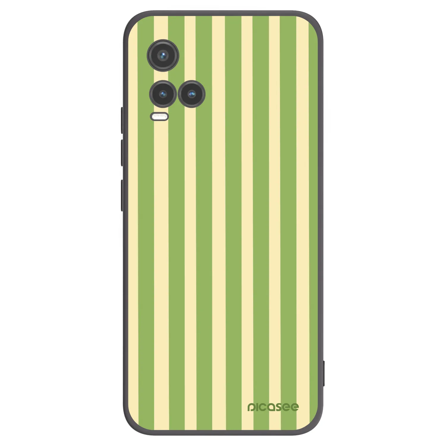 Picasee husă neagră din silicon pentru Vivo Y33s - Lines Matcha
