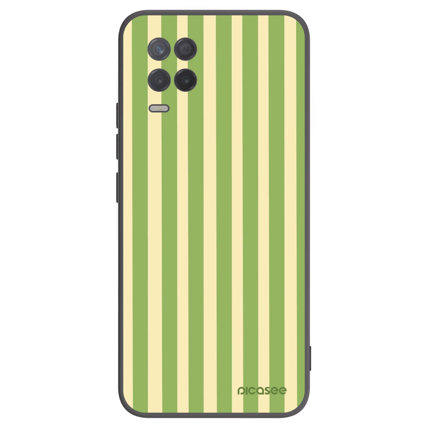 Picasee husă neagră din silicon pentru Realme 8 5G - Lines Matcha