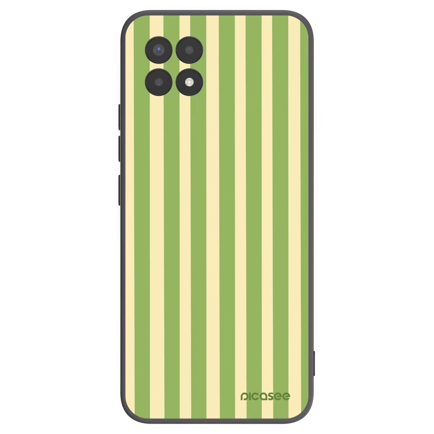 Picasee husă neagră din silicon pentru Realme 8i - Lines Matcha