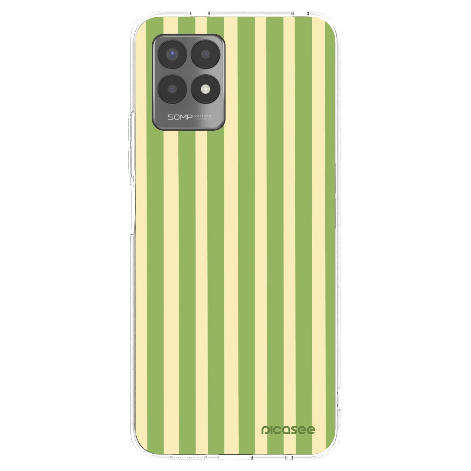 Picasee husă transparentă din silicon pentru Realme 8i - Lines Matcha