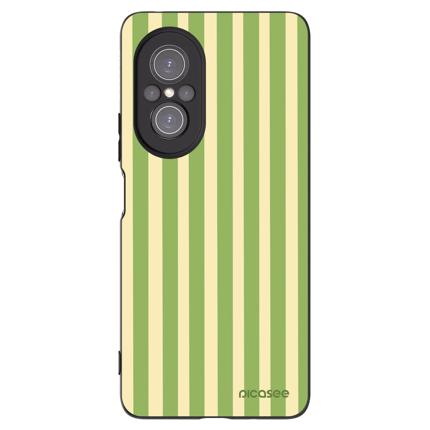 Picasee husă neagră din silicon pentru Huawei Nova 9 SE - Lines Matcha