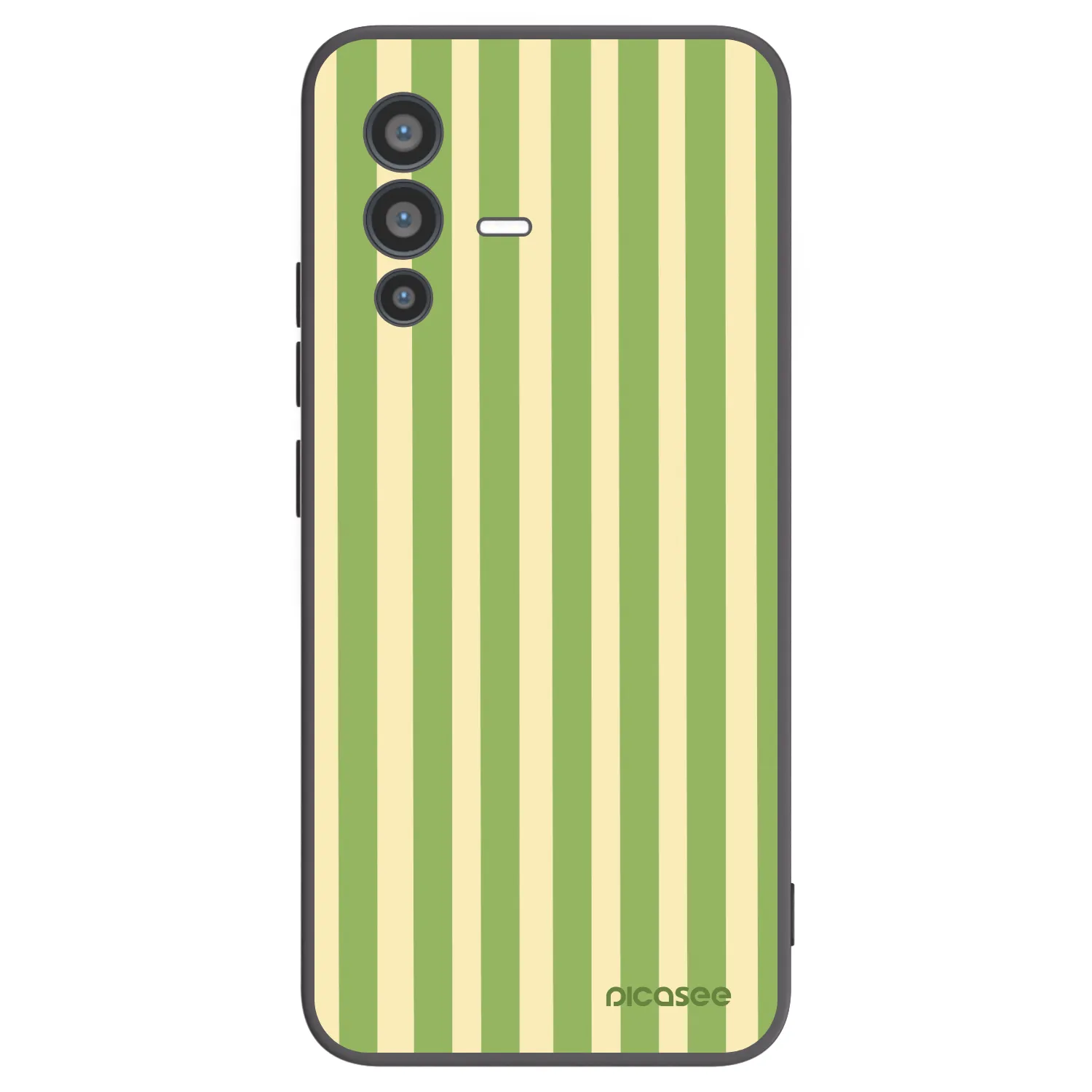 Picasee husă neagră din silicon pentru Vivo V23 5G - Lines Matcha