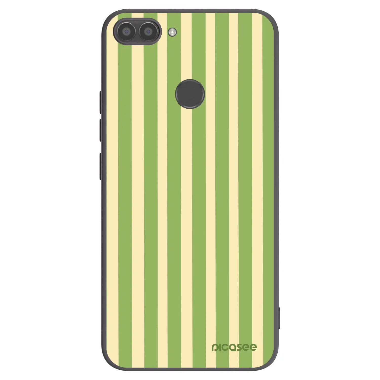 Picasee husă neagră din silicon pentru Huawei P Smart - Lines Matcha