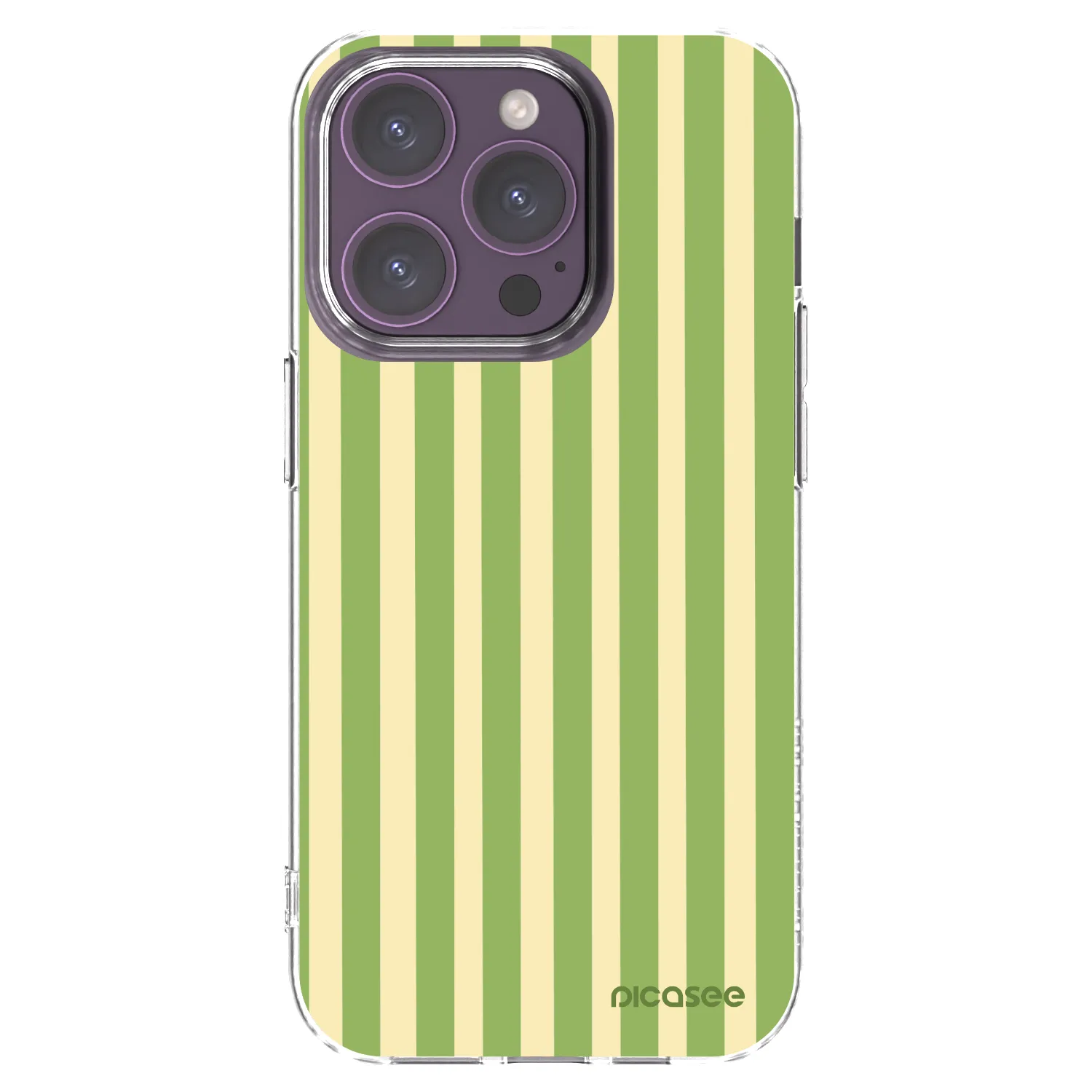 Picasee husă transparentă din silicon pentru Apple iPhone 14 Pro - Lines Matcha