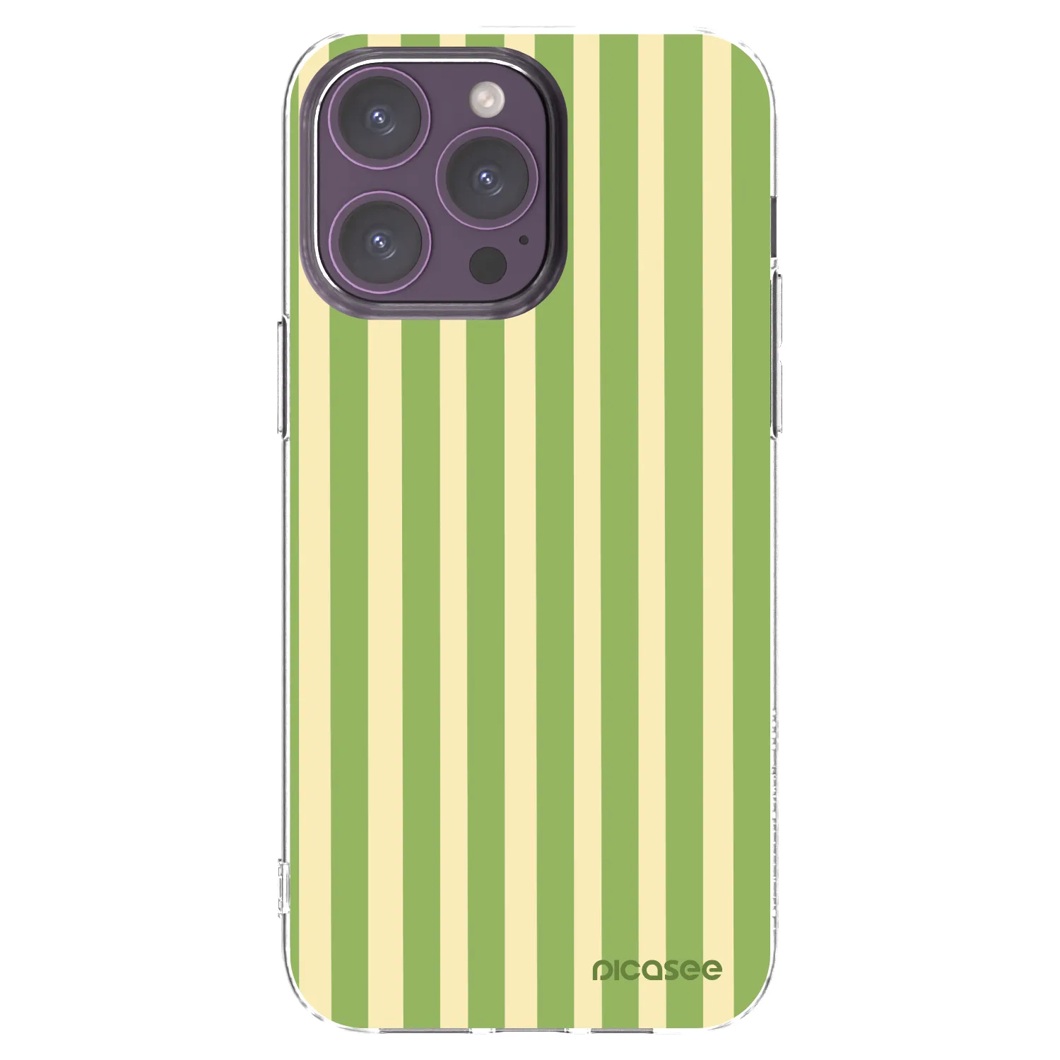 Picasee husă transparentă din silicon pentru Apple iPhone 14 Pro Max - Lines Matcha