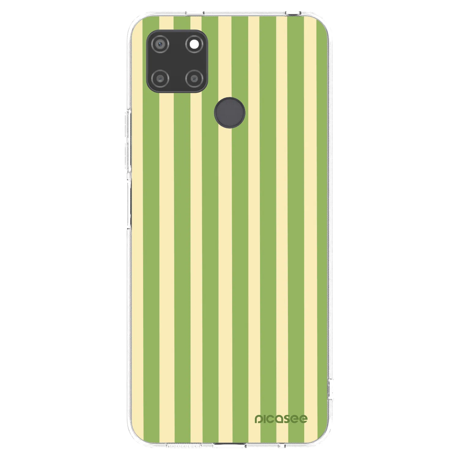 Picasee husă transparentă din silicon pentru Realme C21Y - Lines Matcha