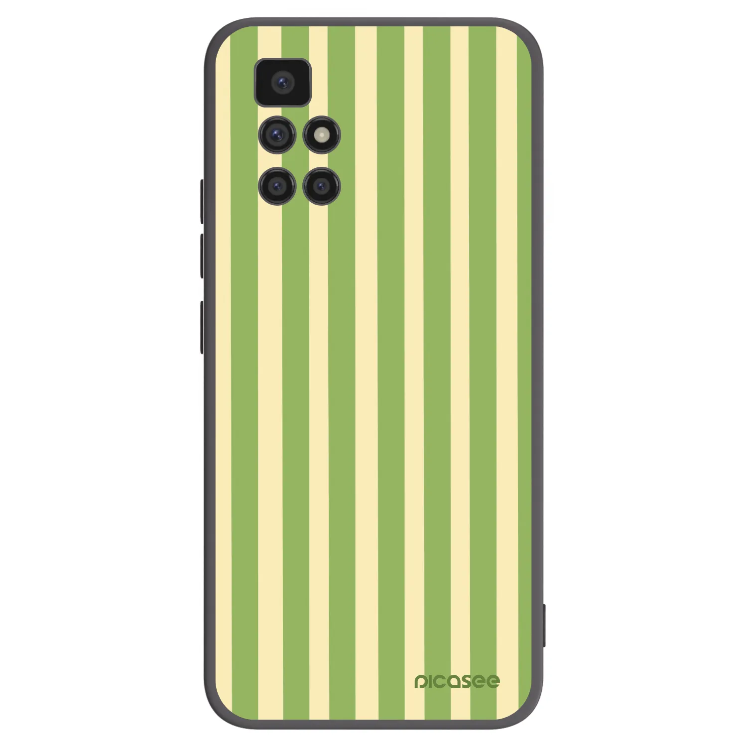 Picasee husă neagră din silicon pentru Xiaomi Redmi 10 (2022) - Lines Matcha