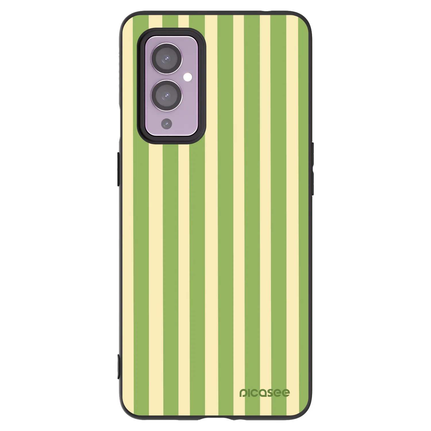 Picasee husă neagră din silicon pentru OnePlus 9 - Lines Matcha