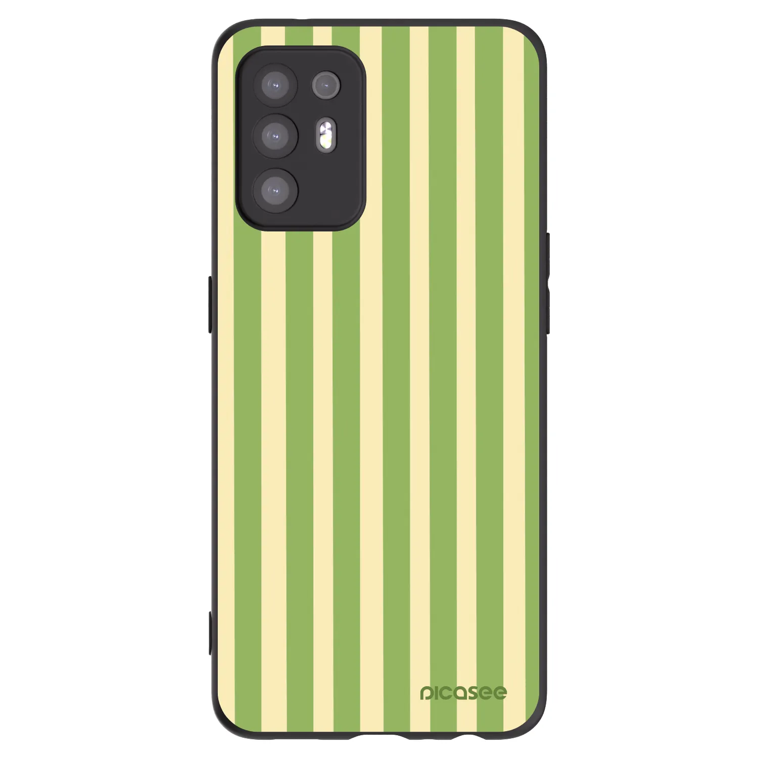 Picasee husă neagră din silicon pentru OPPO A94 5G - Lines Matcha