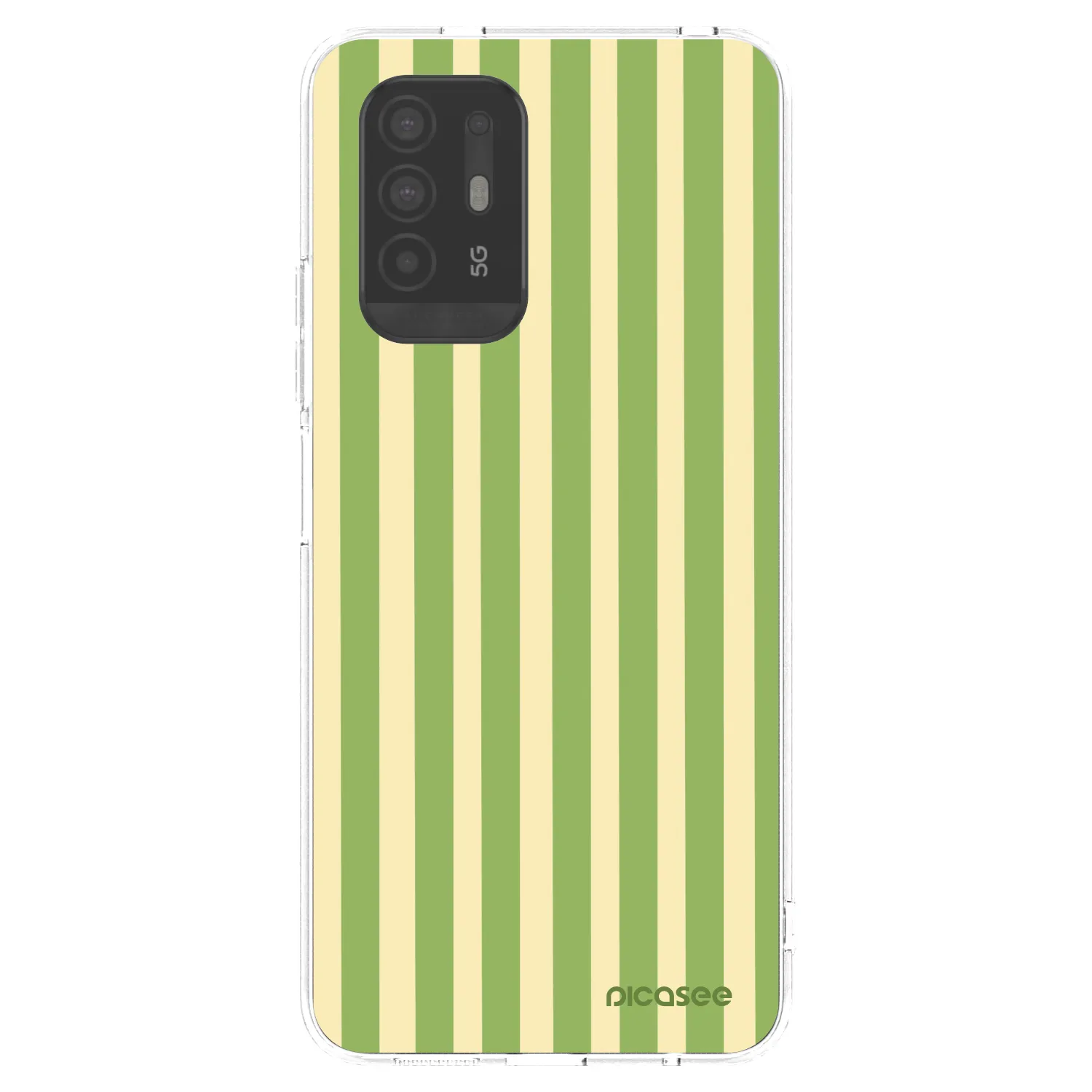 Picasee husă transparentă din silicon pentru OPPO A94 5G - Lines Matcha
