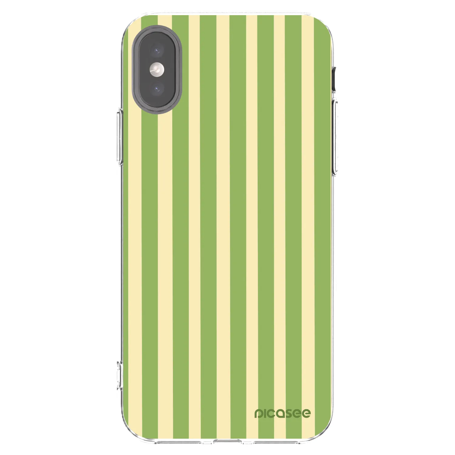 Picasee husă transparentă din silicon pentru Apple iPhone X/XS - Lines Matcha