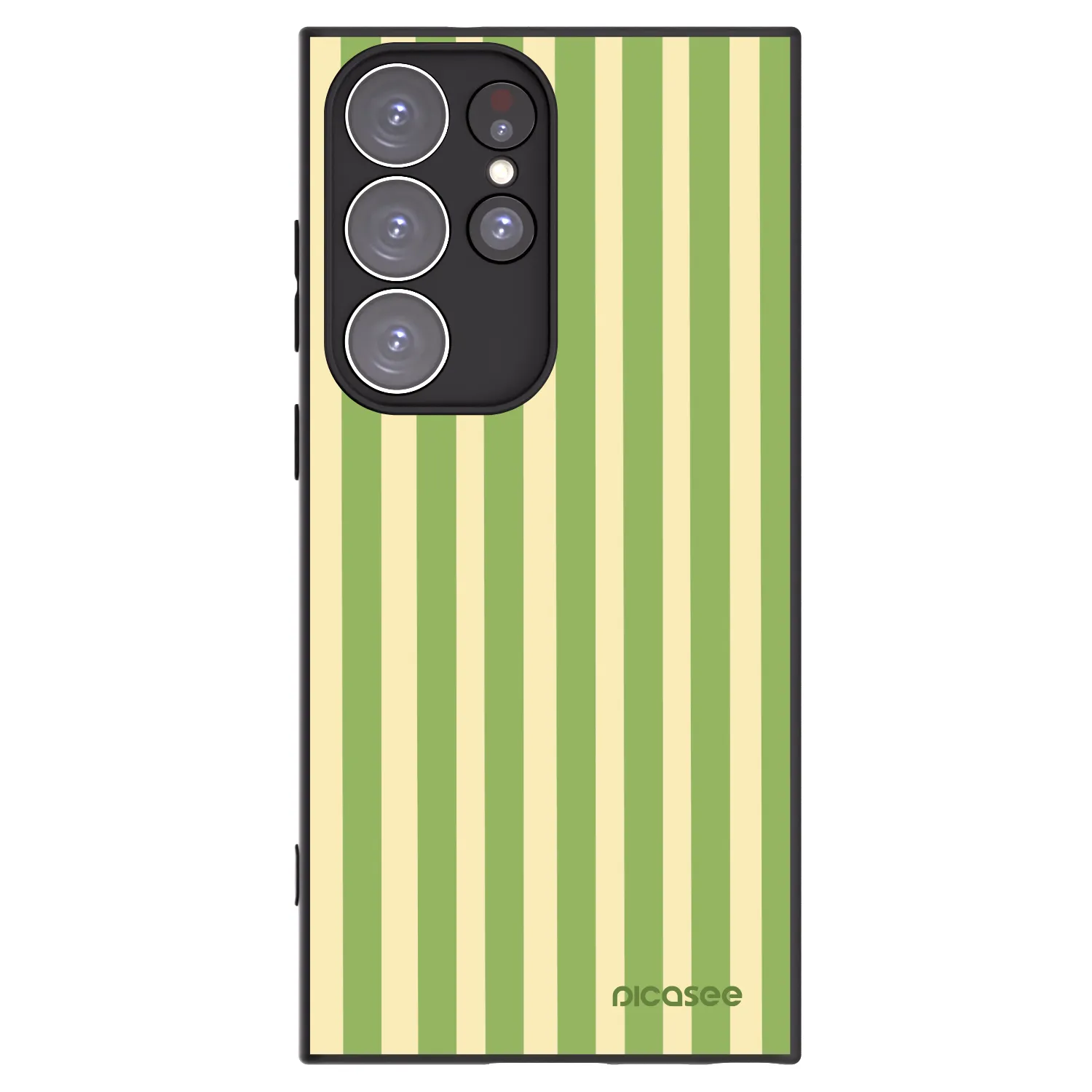 Picasee husă neagră din silicon pentru Samsung Galaxy S23 Ultra 5G - Lines Matcha
