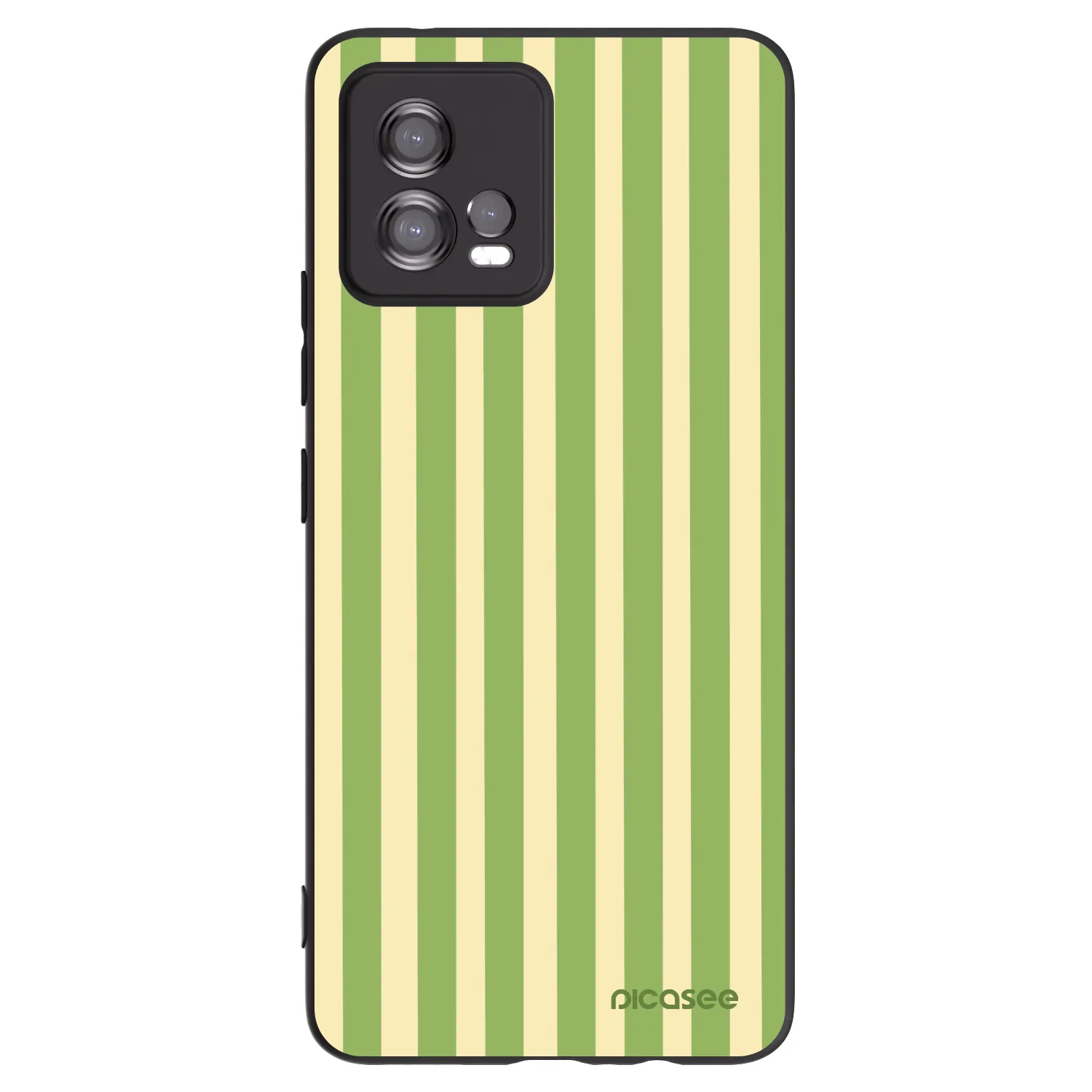 Picasee husă neagră din silicon pentru Motorola Moto G72 - Lines Matcha