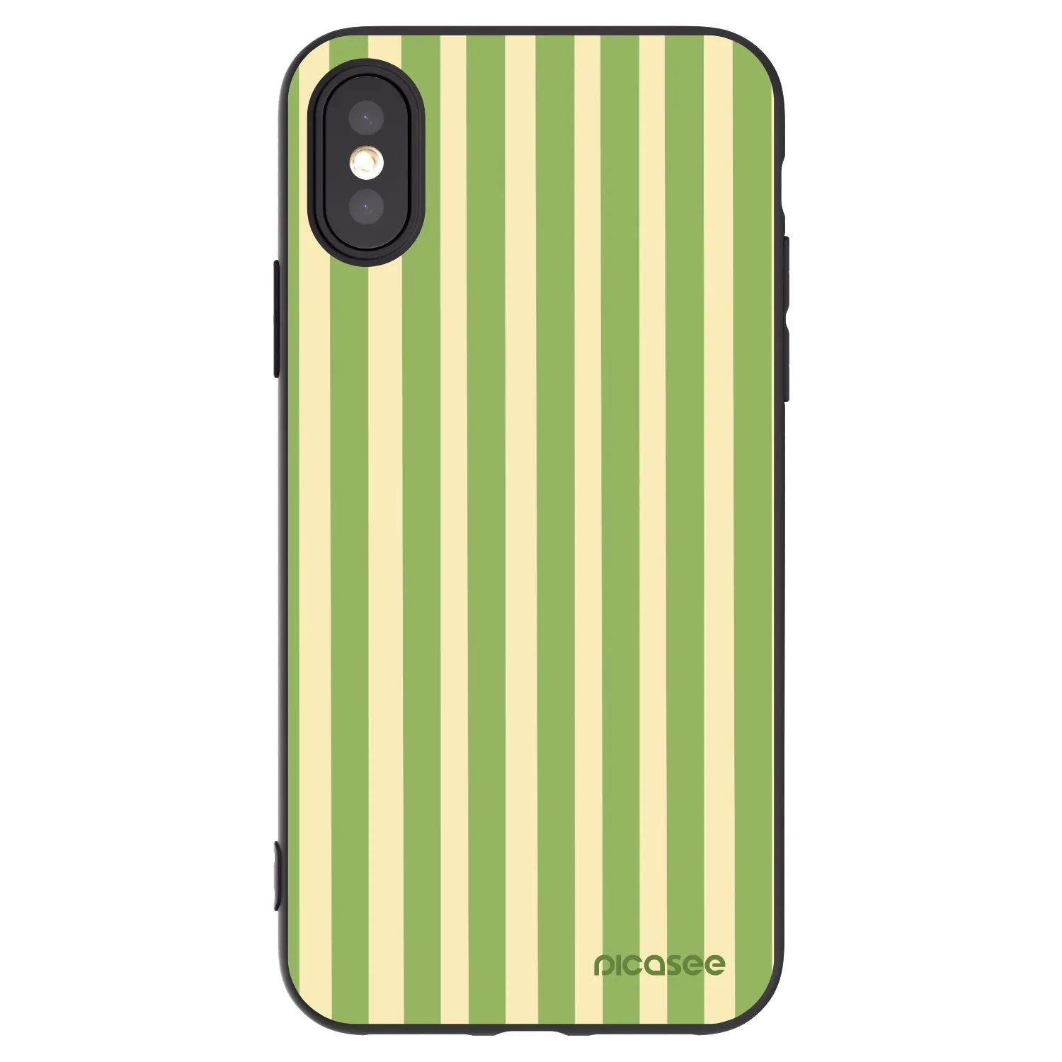 Picasee husă neagră din silicon pentru Apple iPhone X/XS - Lines Matcha