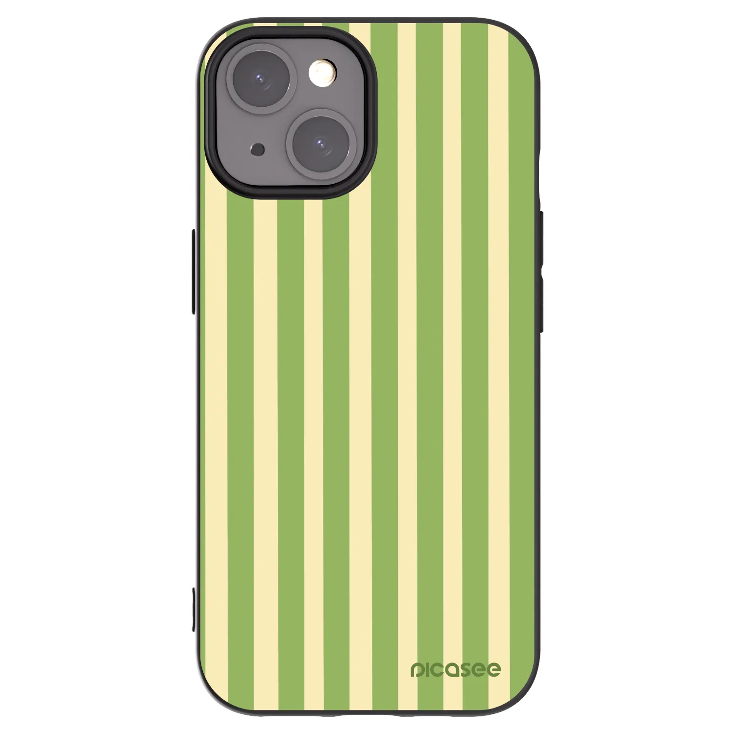 Picasee husă neagră din silicon pentru Apple iPhone 15 - Lines Matcha