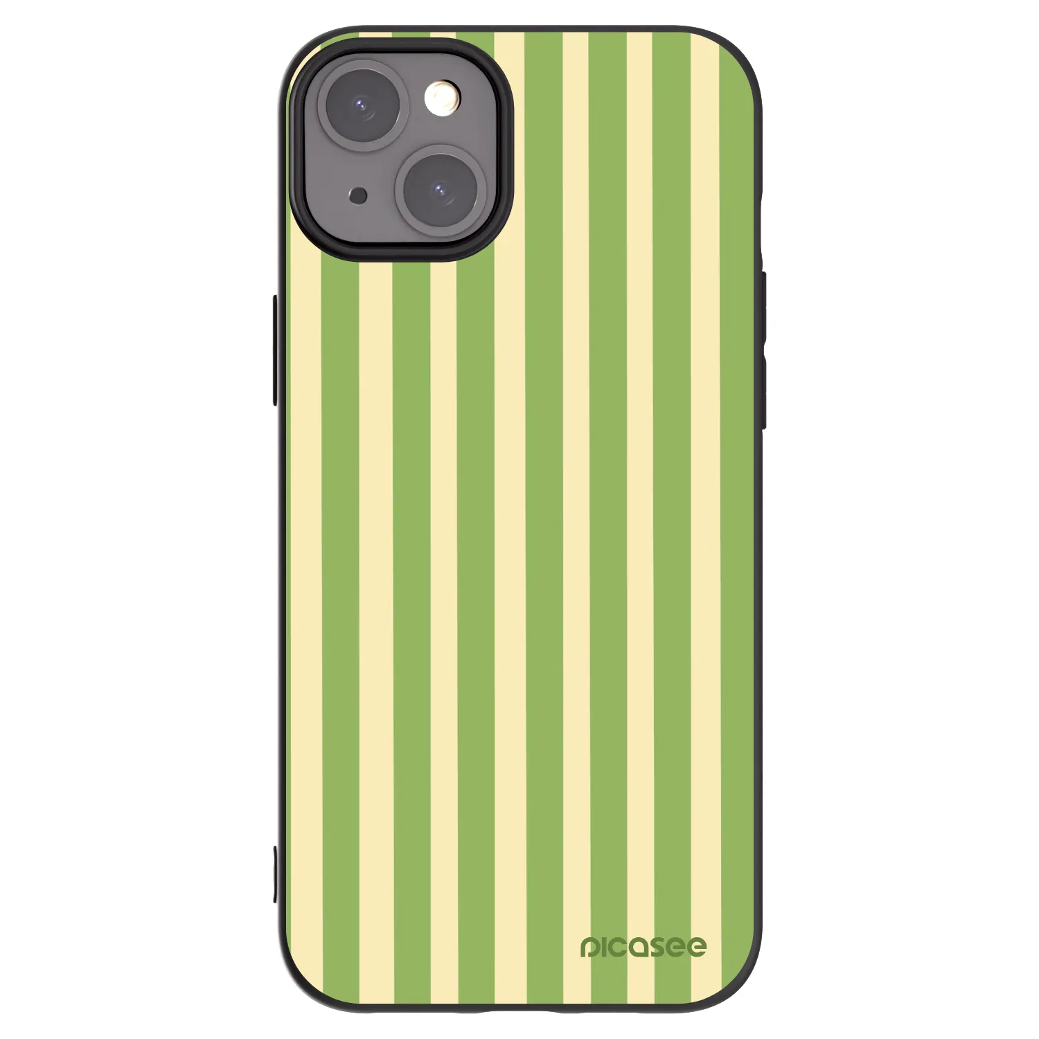 Picasee husă neagră din silicon pentru Apple iPhone 15 Plus - Lines Matcha