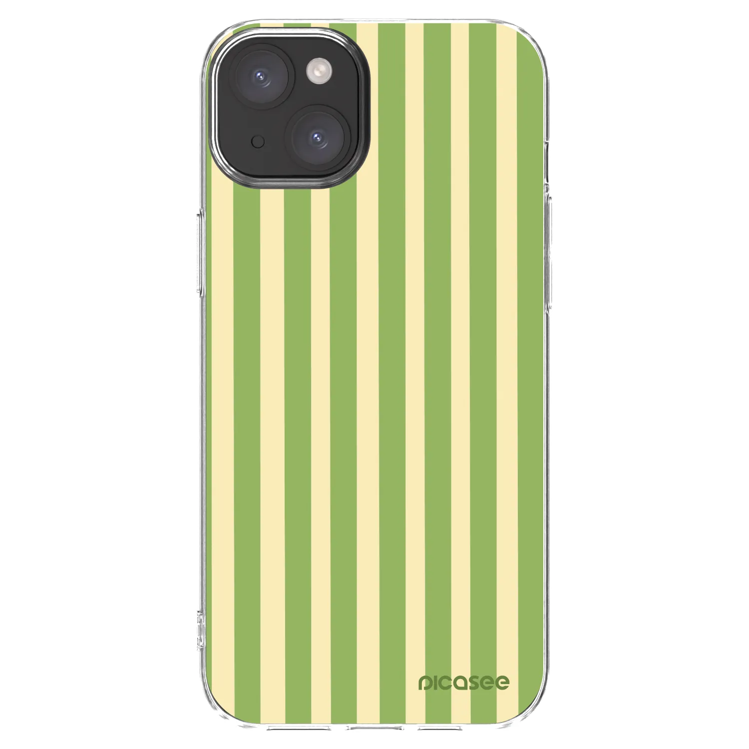 Picasee husă transparentă din silicon pentru Apple iPhone 15 Plus - Lines Matcha
