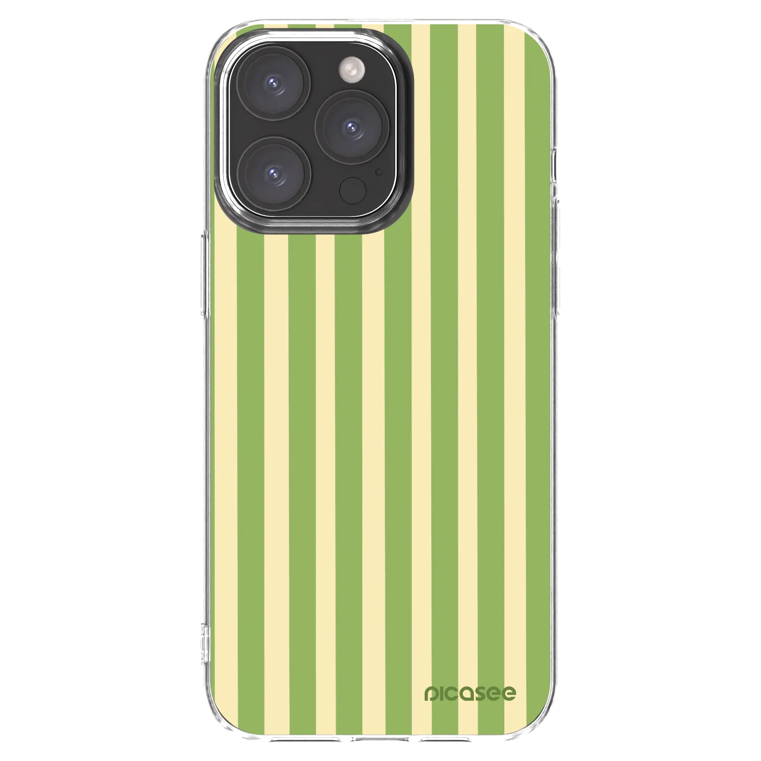 Picasee husă transparentă din silicon pentru Apple iPhone 15 Pro Max - Lines Matcha
