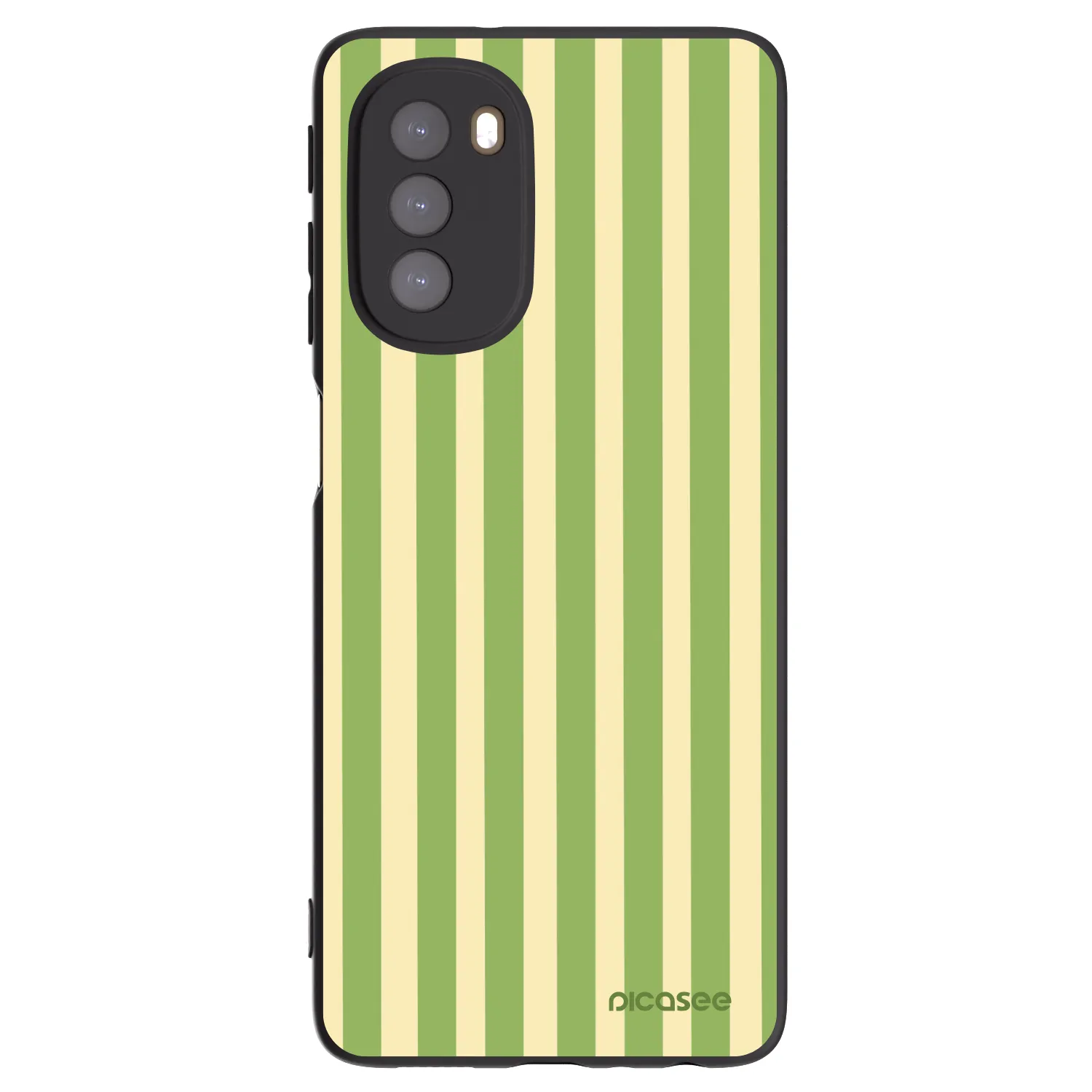 Picasee husă neagră din silicon pentru Motorola Moto G51 - Lines Matcha
