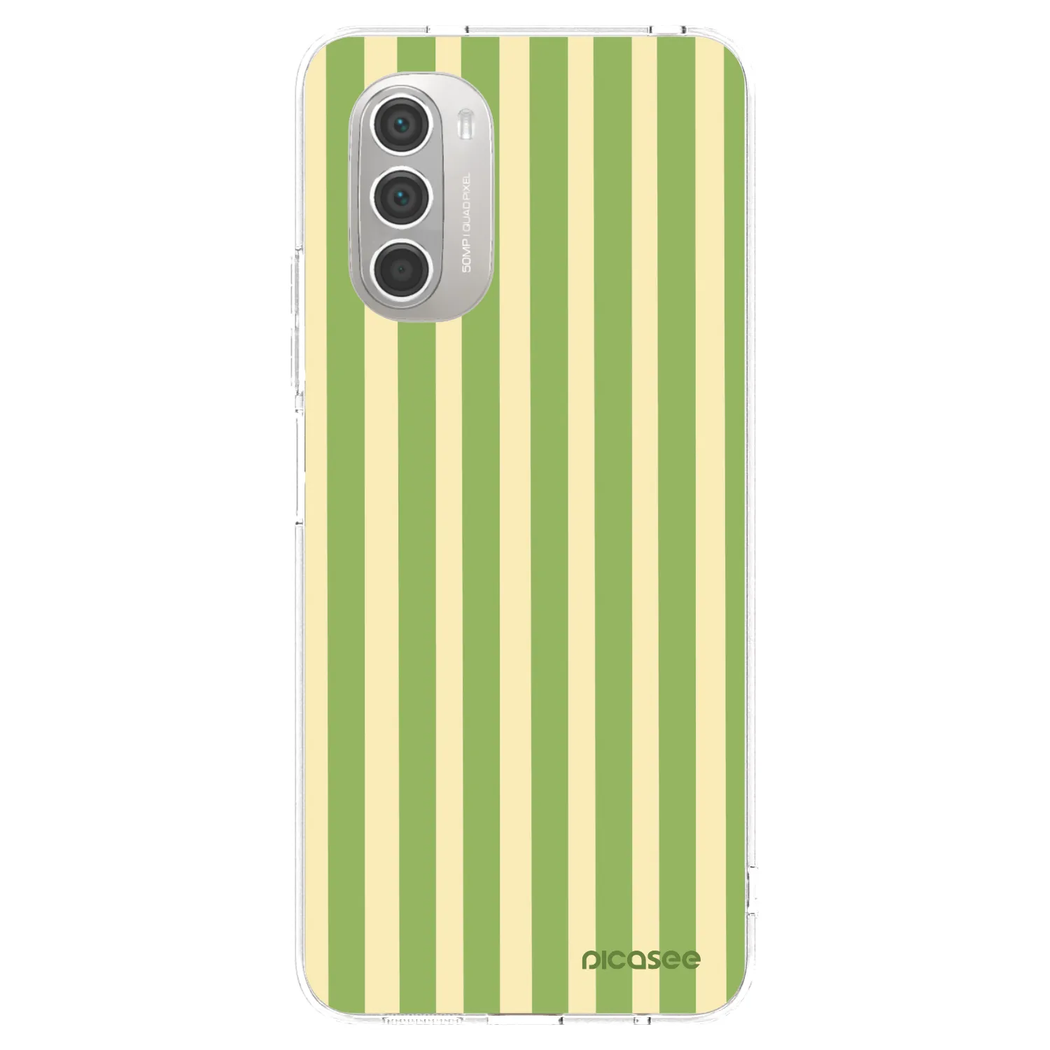 Picasee husă transparentă din silicon pentru Motorola Moto G51 - Lines Matcha