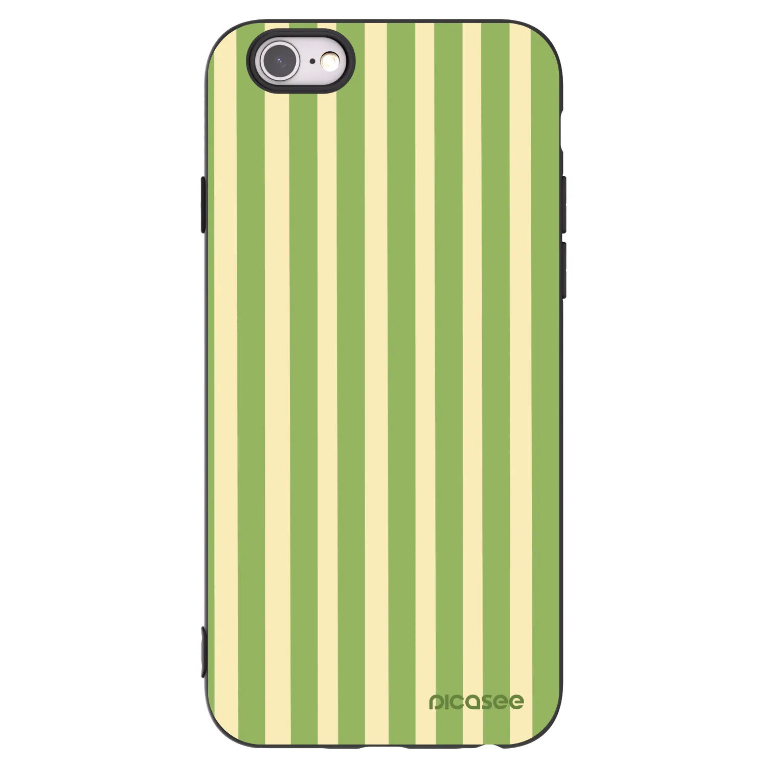 Picasee husă neagră din silicon pentru Apple iPhone 6/6S - Lines Matcha