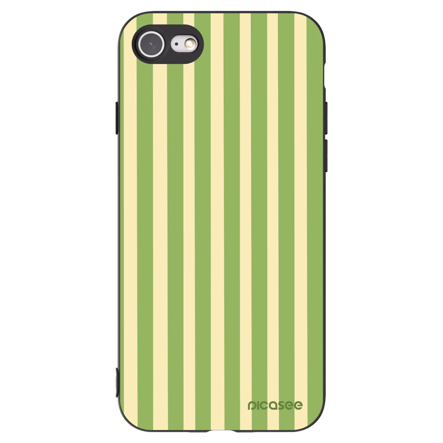 Picasee husă neagră din silicon pentru Apple iPhone 7 - Lines Matcha