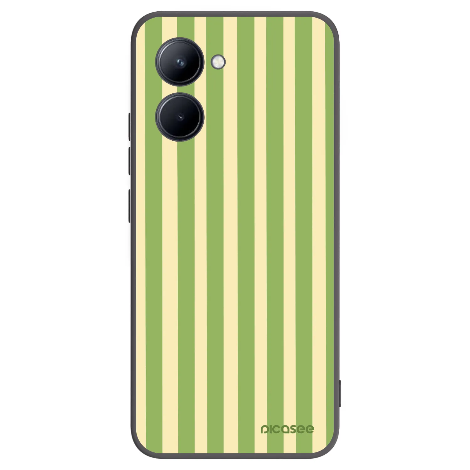 Picasee husă neagră din silicon pentru Realme C33 (2023) - Lines Matcha