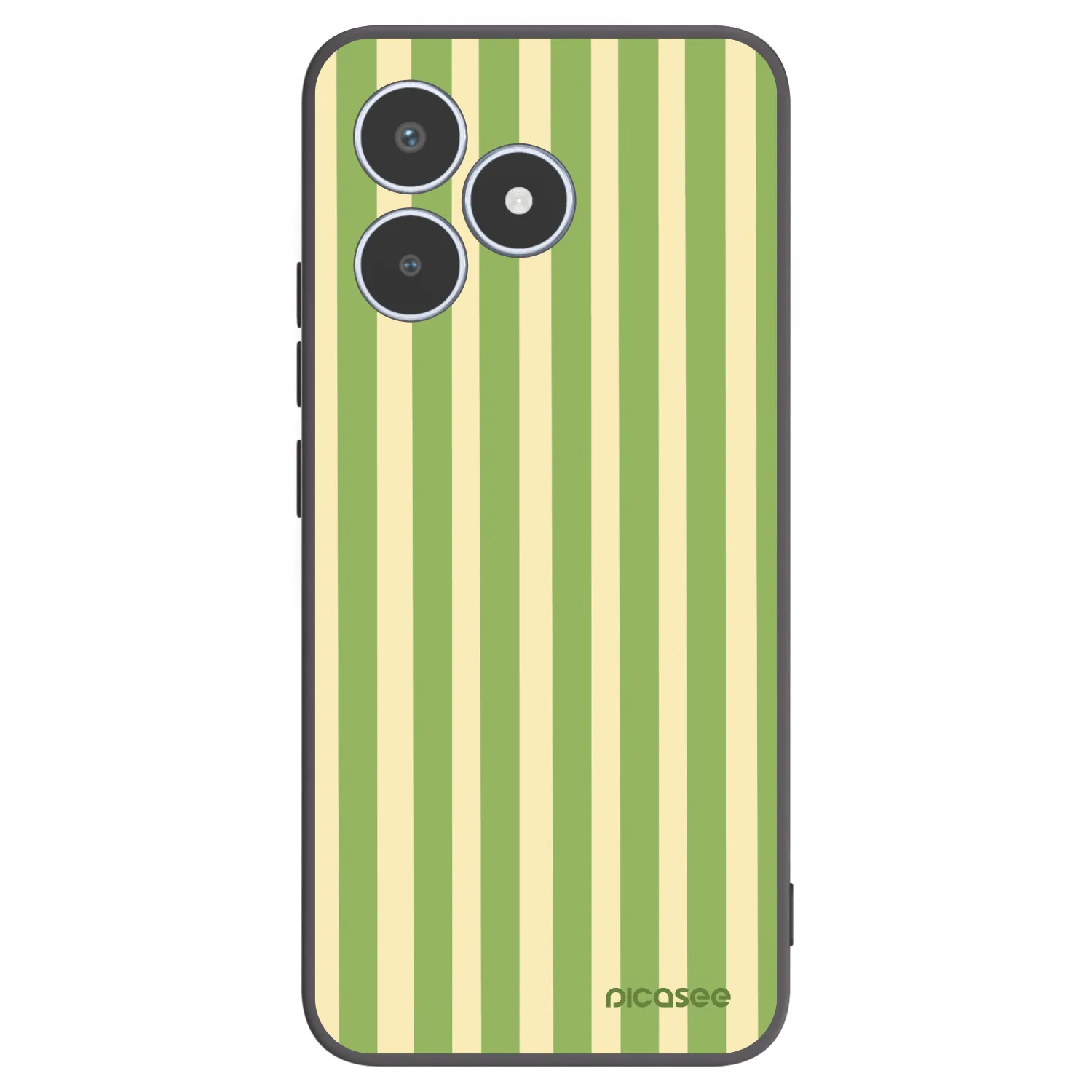 Picasee husă neagră din silicon pentru Realme C53 - Lines Matcha