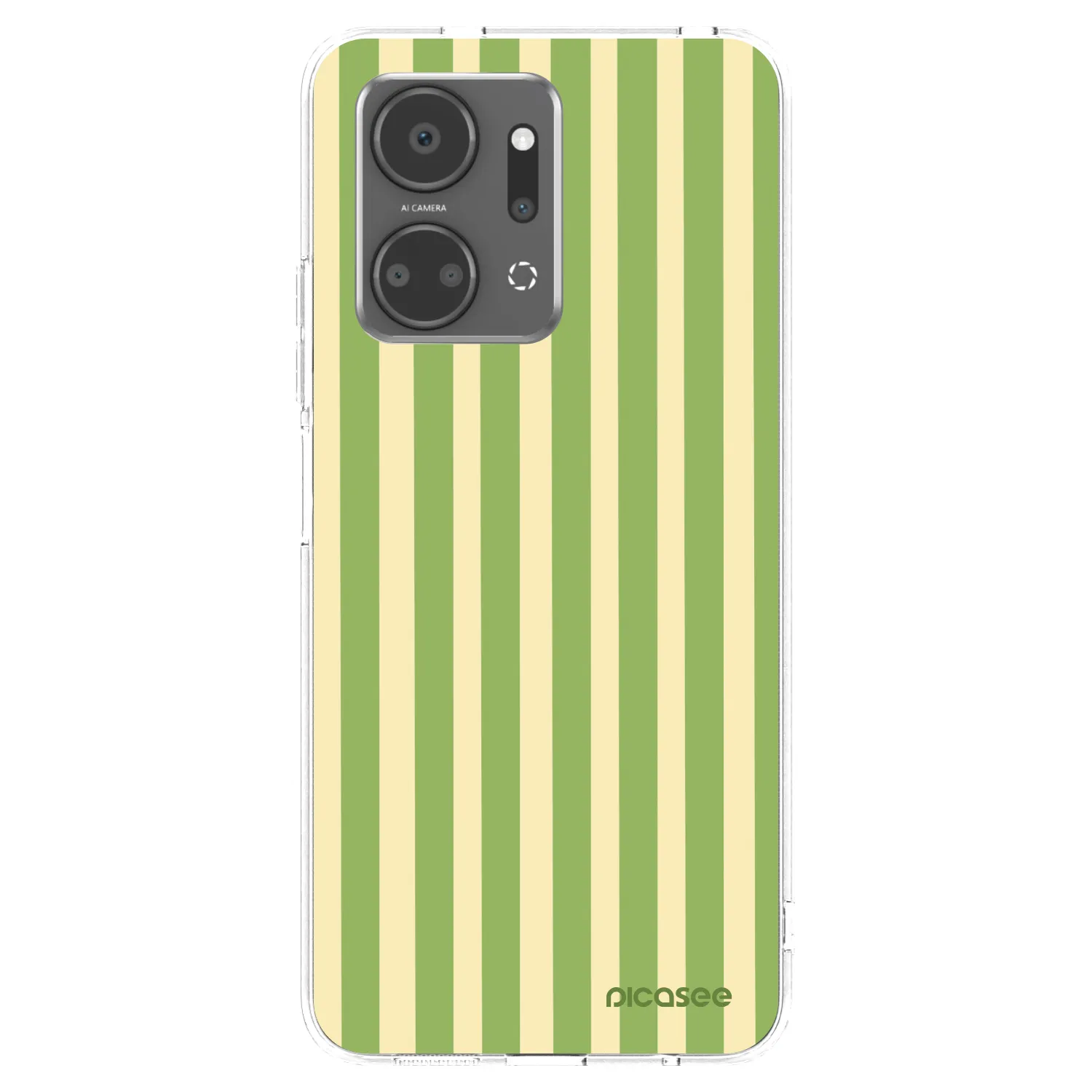 Picasee husă transparentă din silicon pentru Honor X7a - Lines Matcha