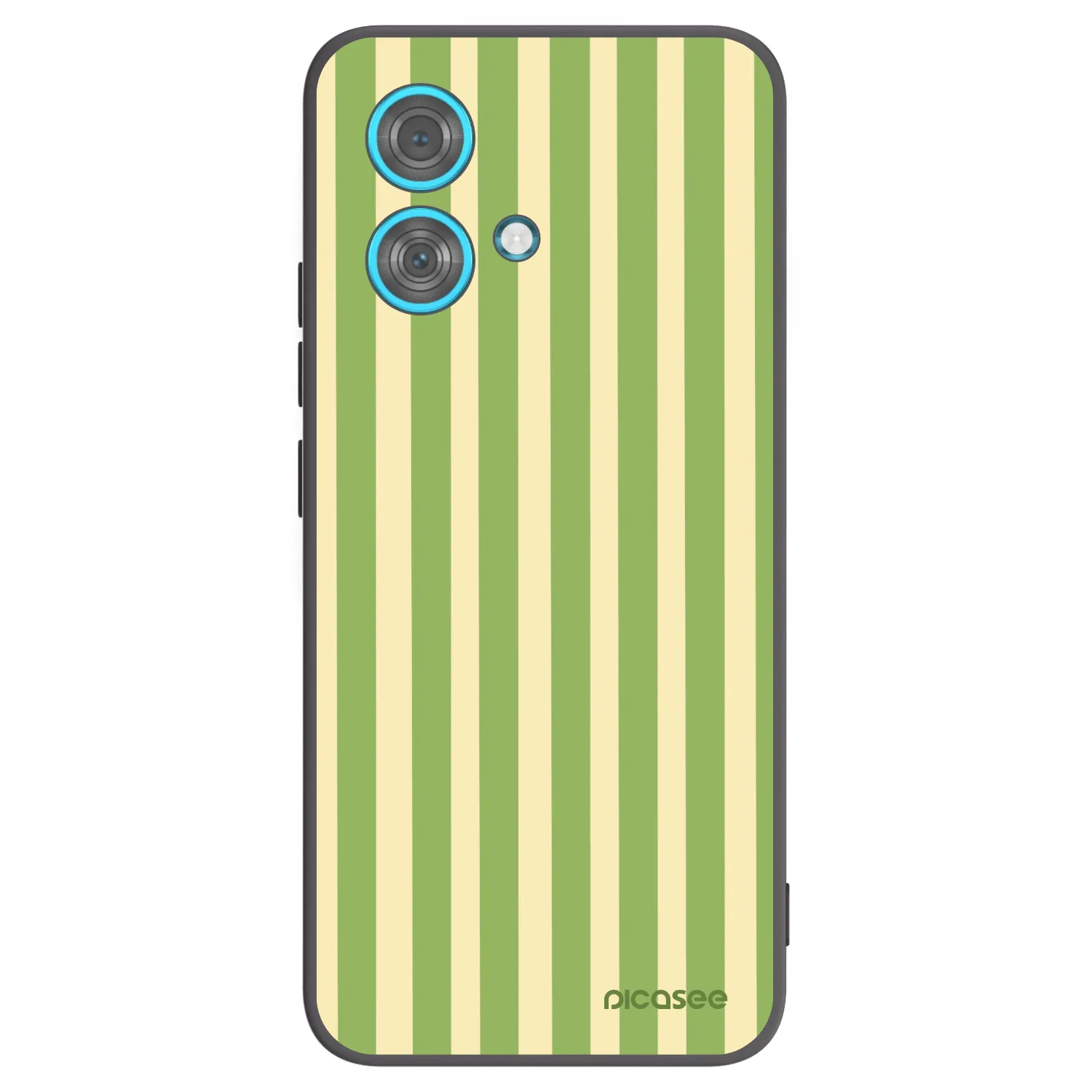 Picasee husă neagră din silicon pentru Motorola Edge 40 Neo - Lines Matcha