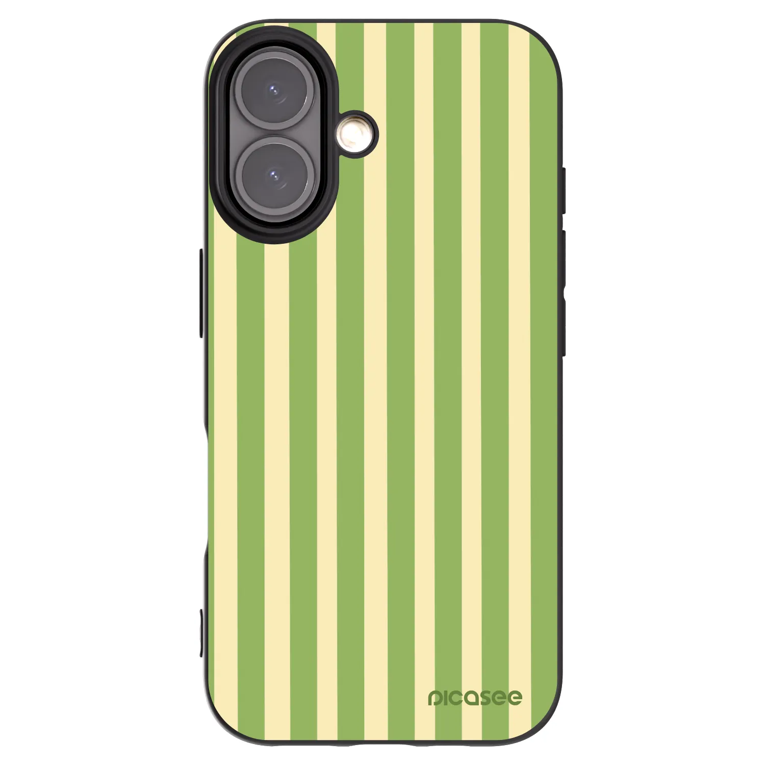 Picasee husă neagră din silicon pentru Apple iPhone 16 - Lines Matcha