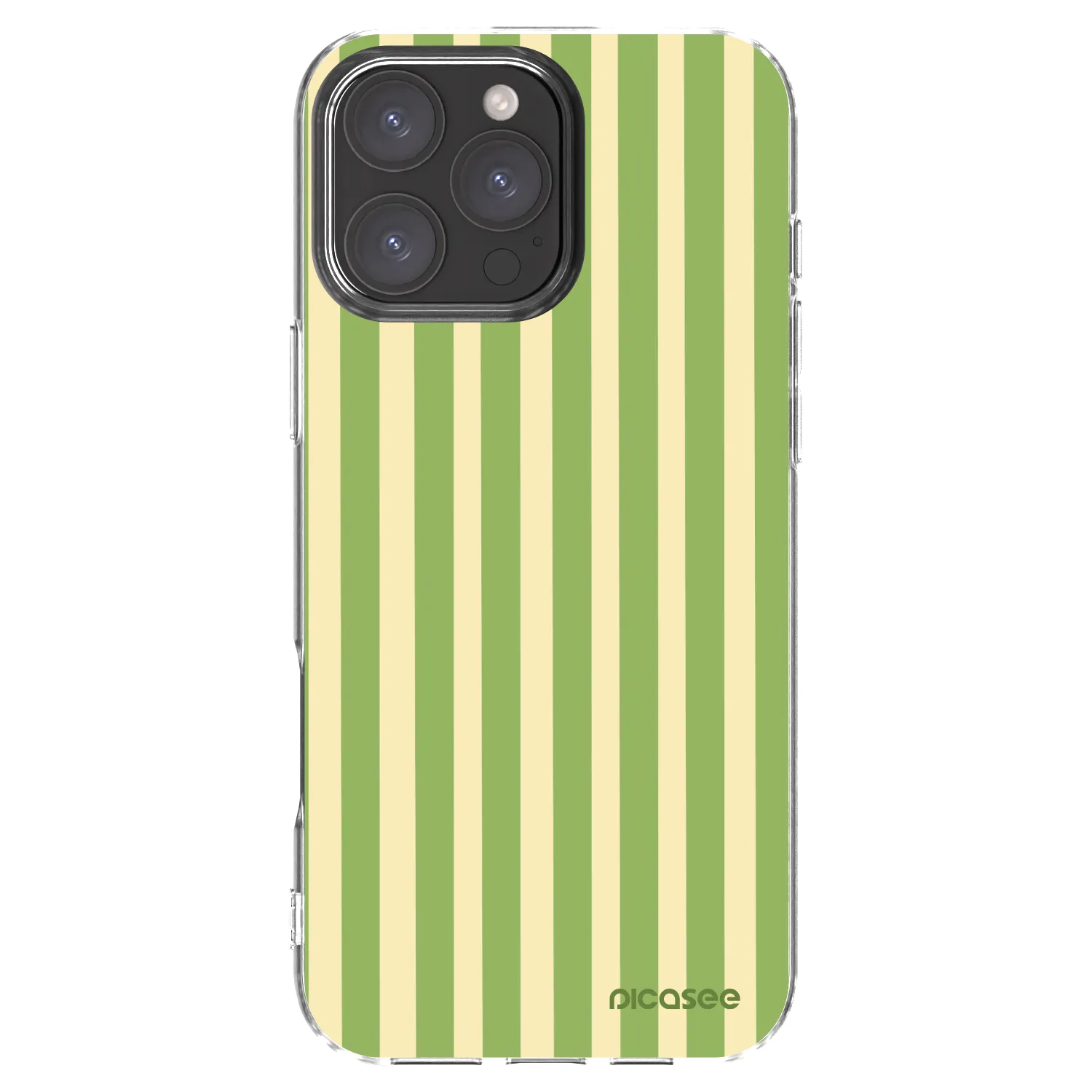 Picasee husă transparentă din silicon pentru Apple iPhone 16 Pro Max - Lines Matcha