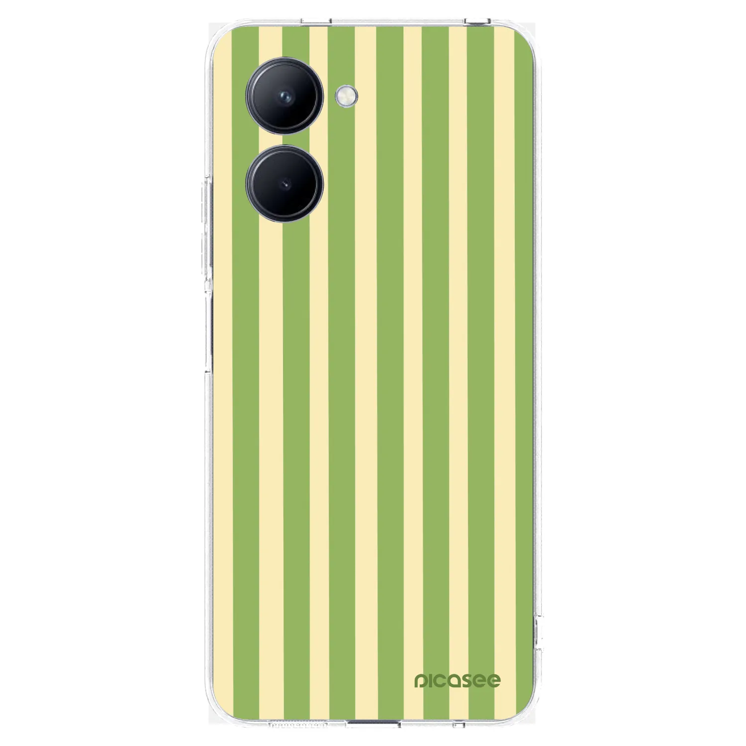 Picasee husă transparentă din silicon pentru Realme C33 (2023) - Lines Matcha