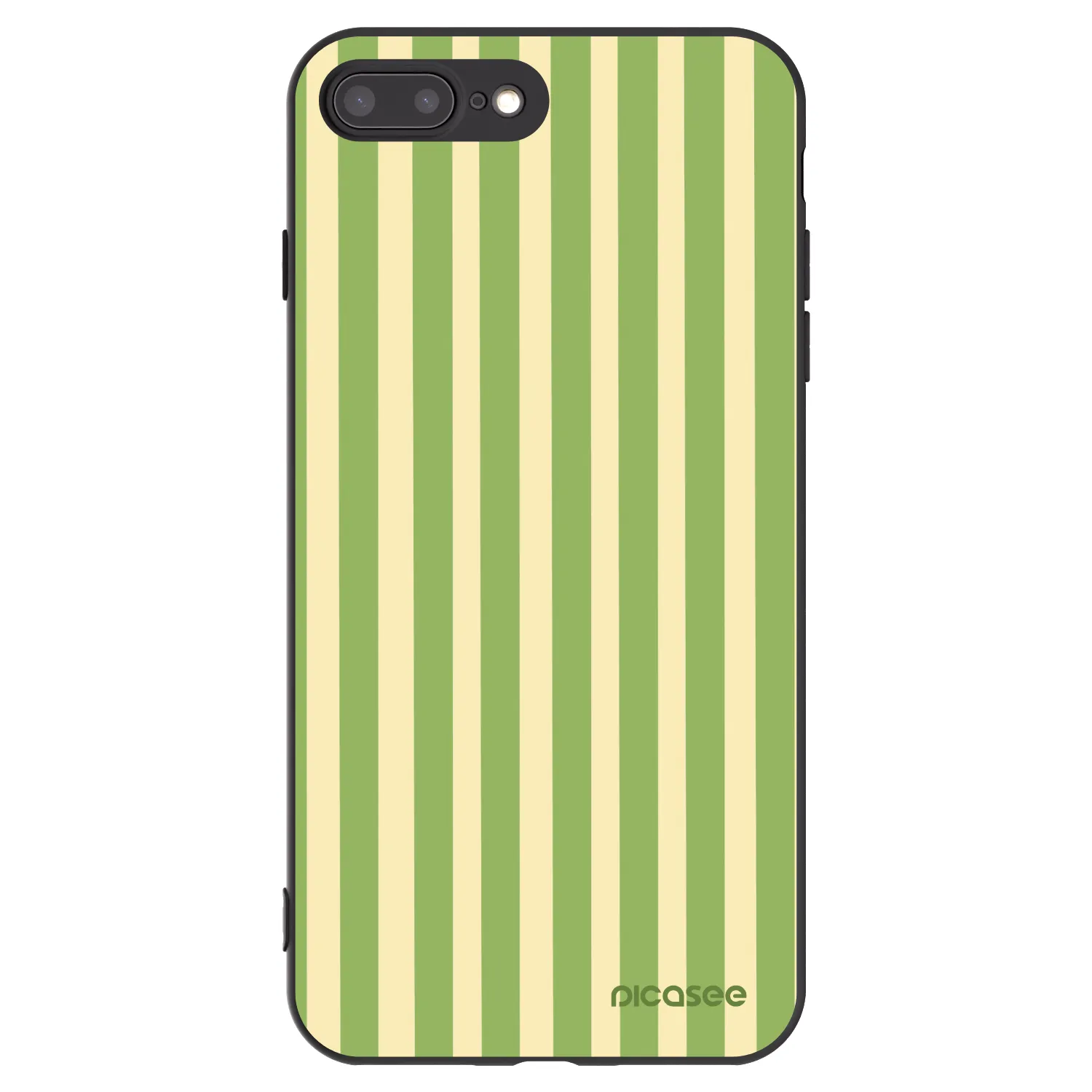 Picasee husă neagră din silicon pentru Apple iPhone 8 Plus - Lines Matcha